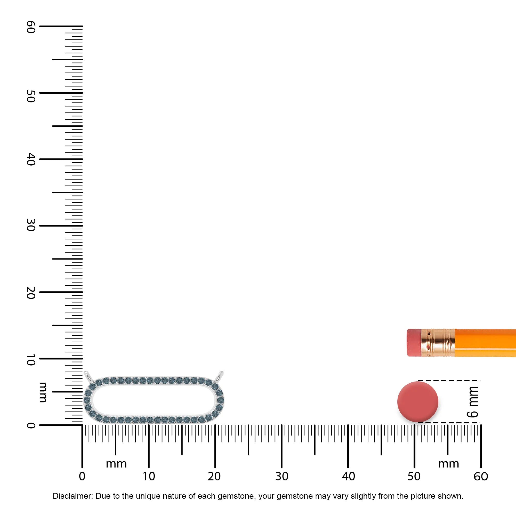 natural london-blue-topaz oval paperclip necklaces in sterling silver 