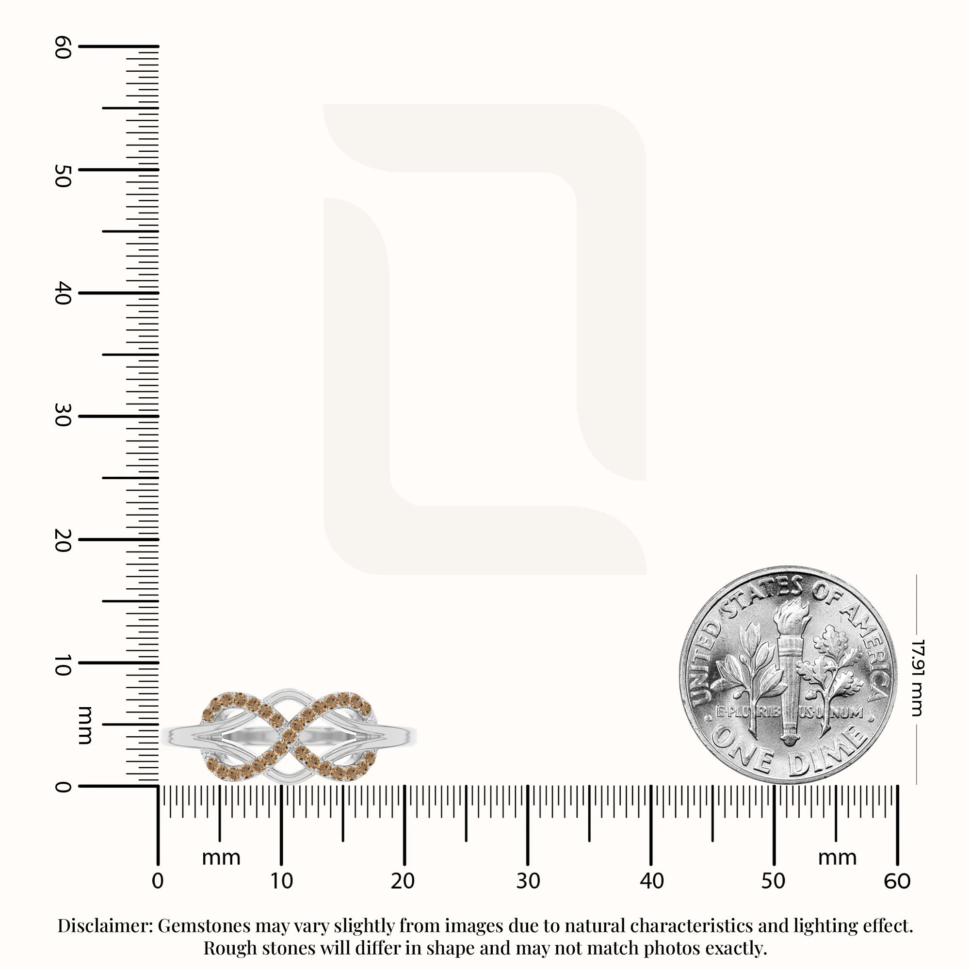 natural citrine infinity promise rings in sterling silver 