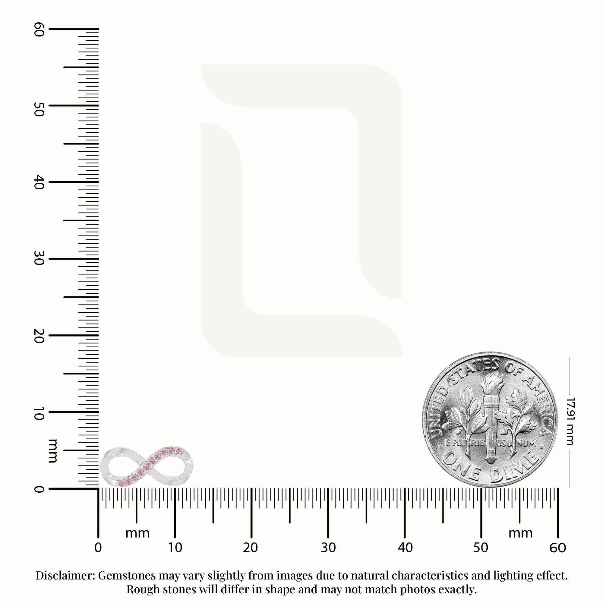 natural pink-tourmaline infinity stud earrings in sterling silver 