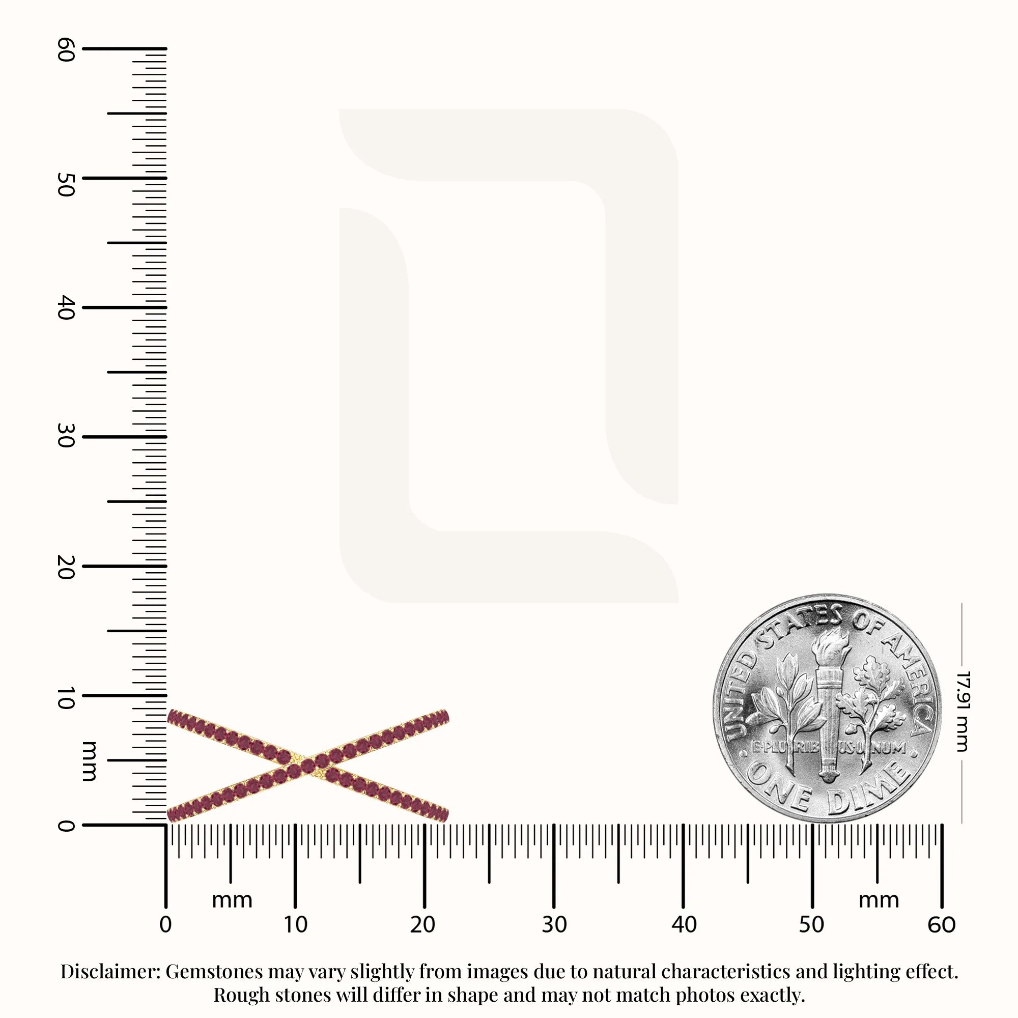natural ruby criss cross band rings in yellow gold vermeil