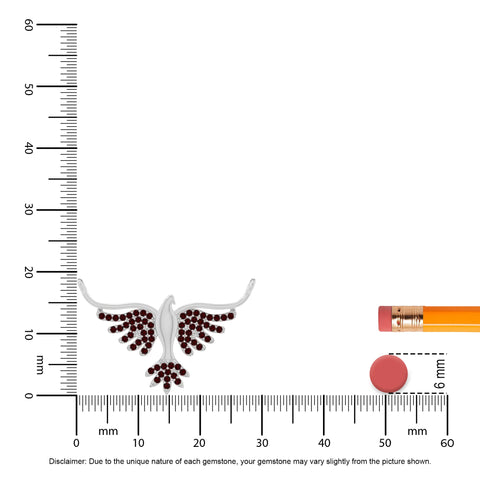 natural garnet phoenix eagle necklaces in sterling silver 
