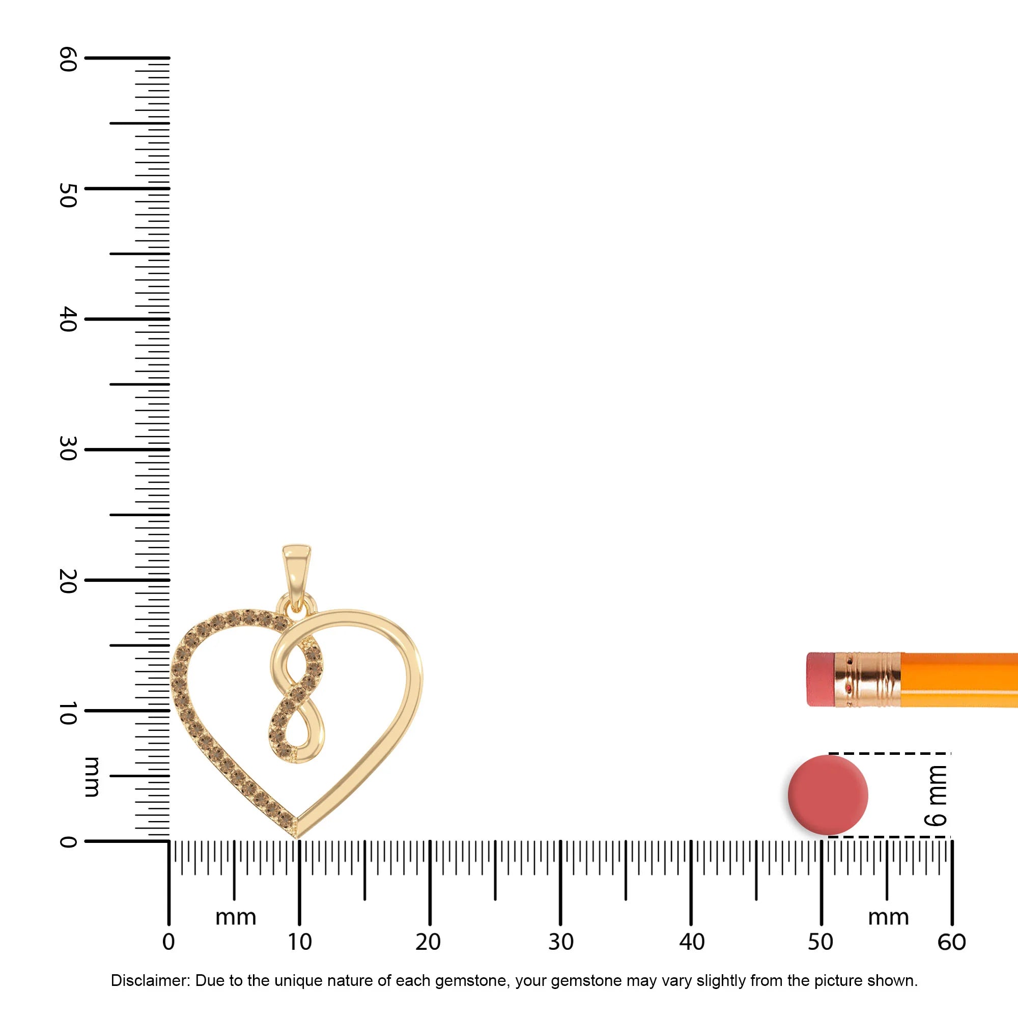 natural citrine infinity heart necklaces in yellow gold vermeil 