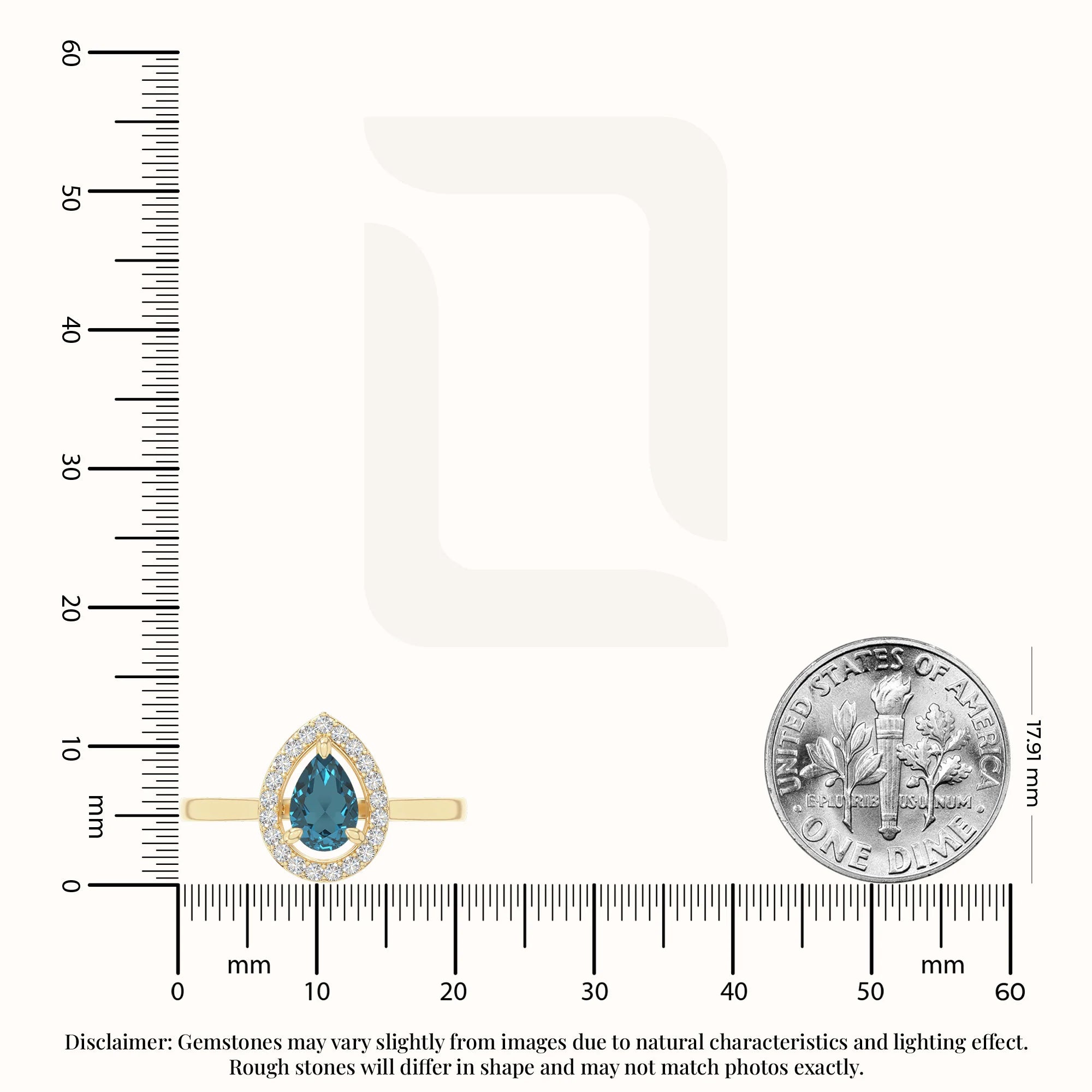 natural london blue topaz solitaire halo engagement rings in yellow gold vermeil