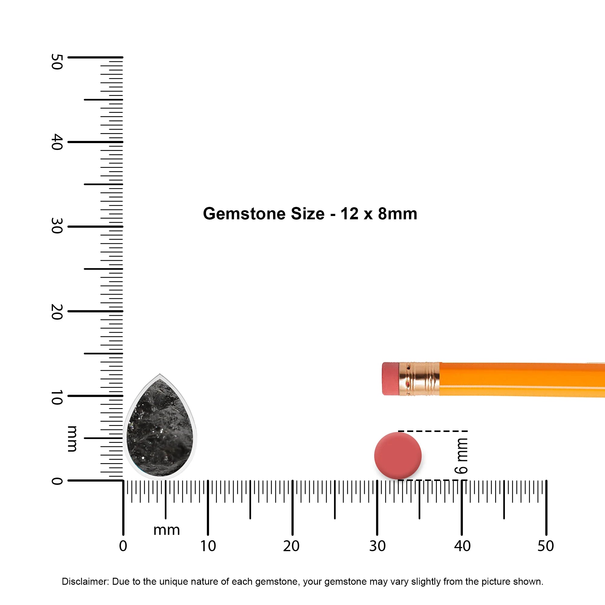 natural shungite pear shape pendant necklace