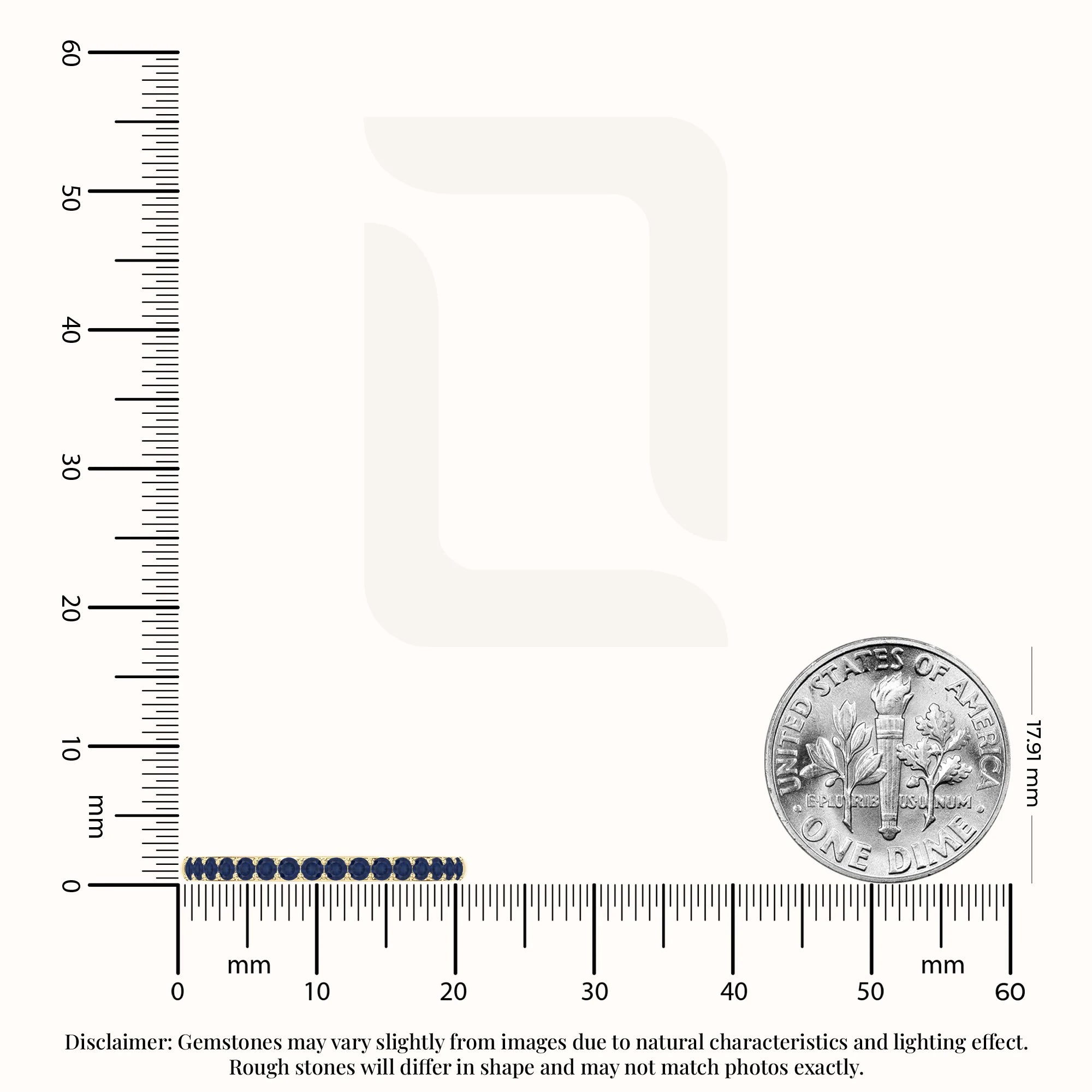 natural blue sapphire half eternity band rings in yellow gold vermeil