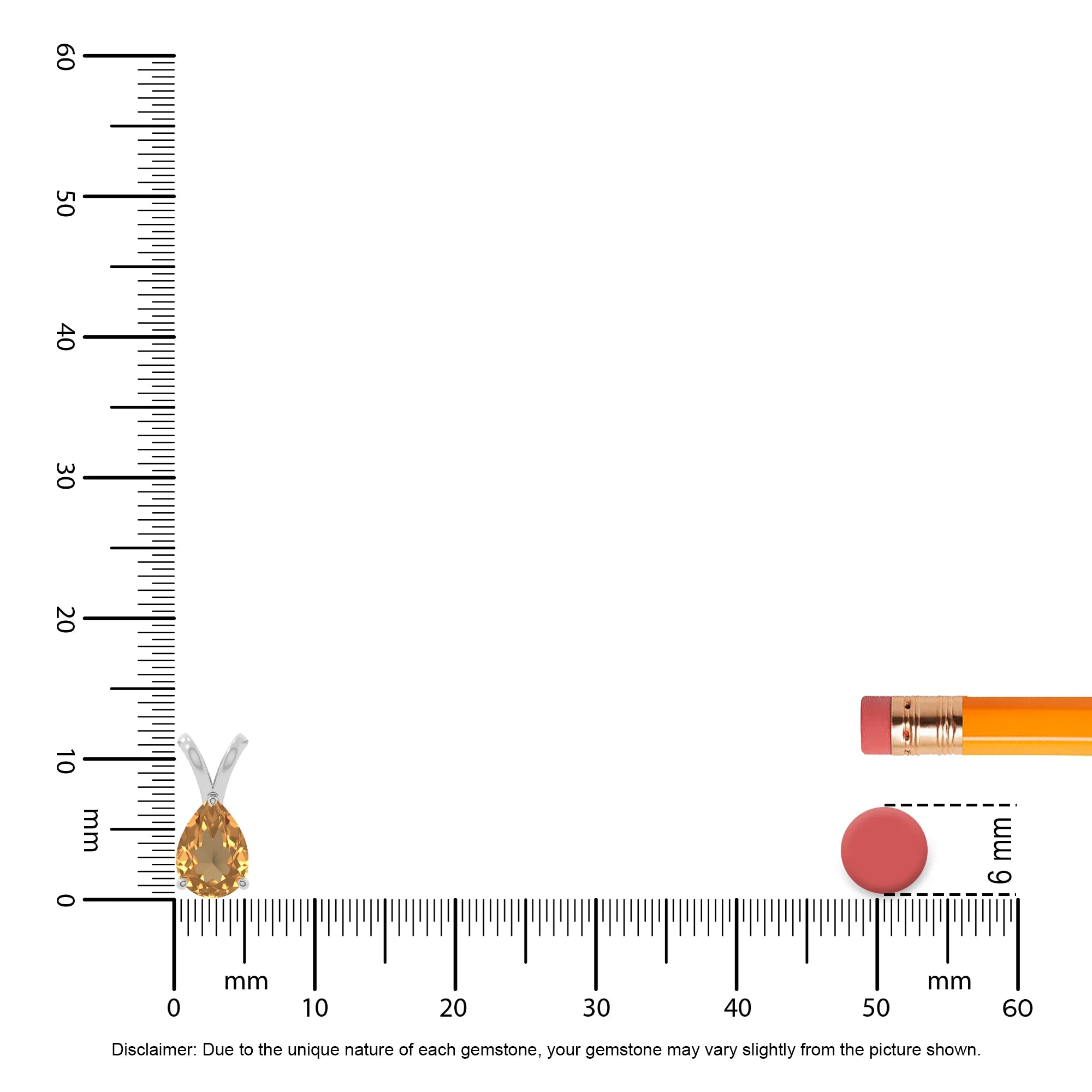 natural citrine v-bale solitaire necklaces in sterling silver 