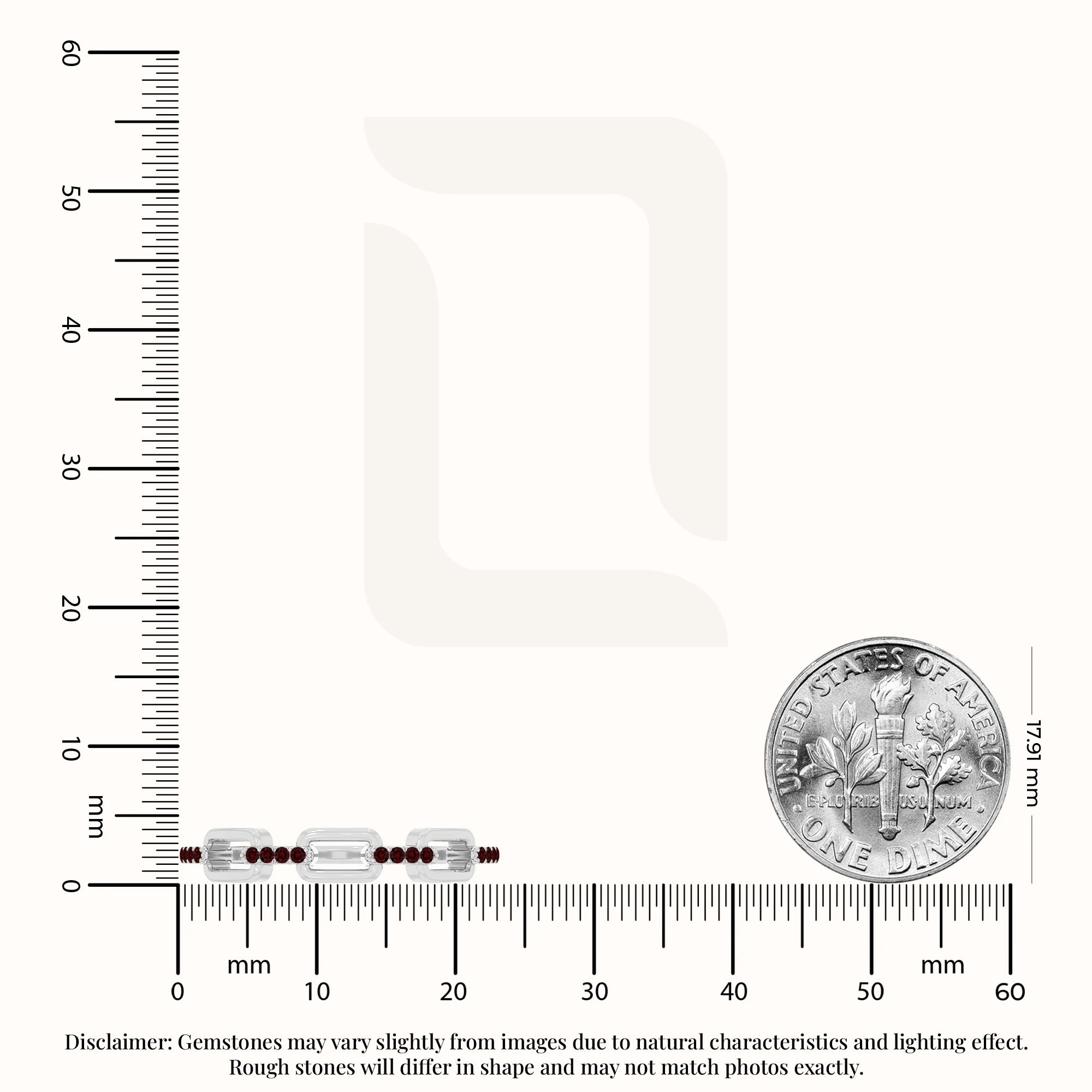 natural garnet interlocking wedding band rings in sterling silver 