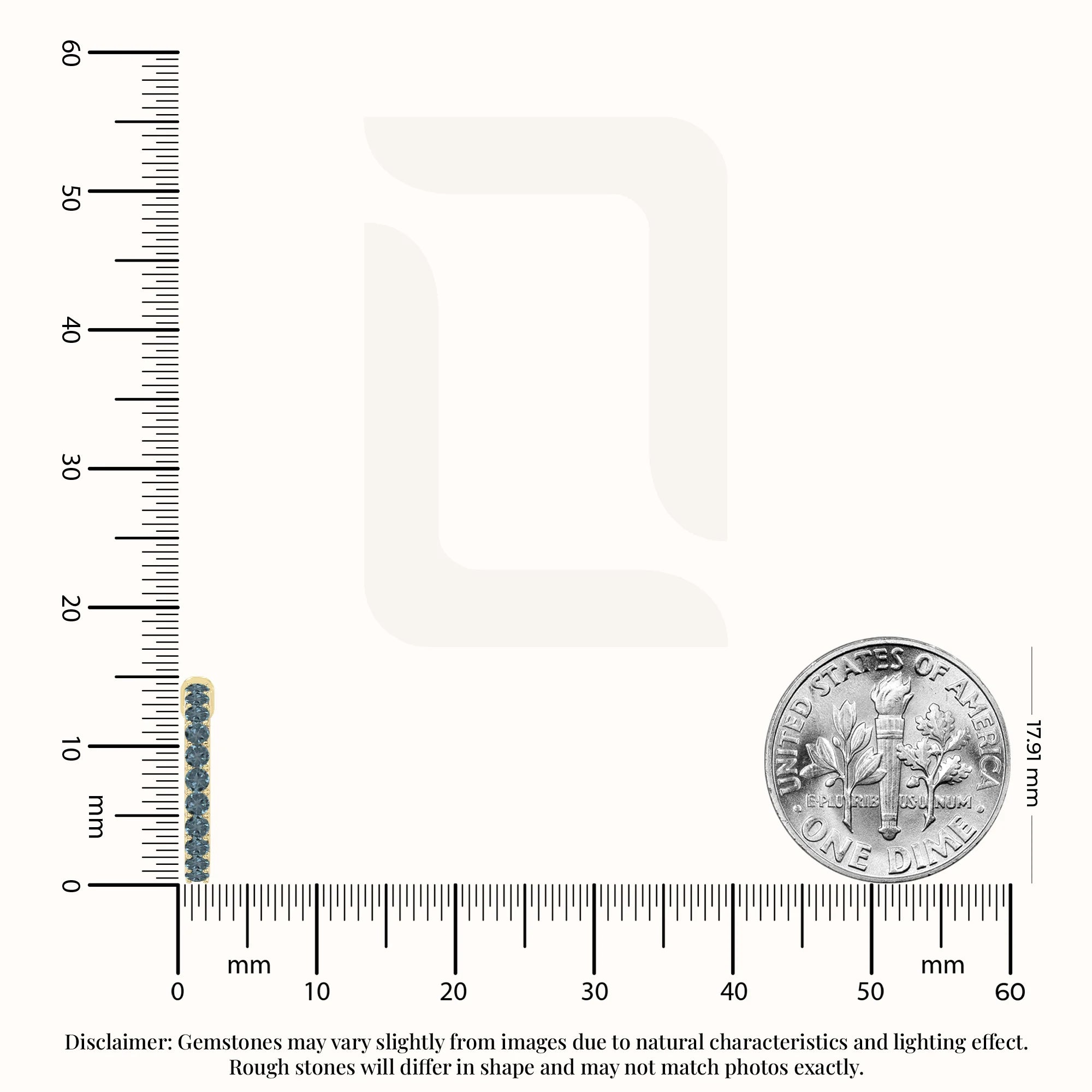 natural london-blue-topaz hoop earrings in yellow gold vermeil 