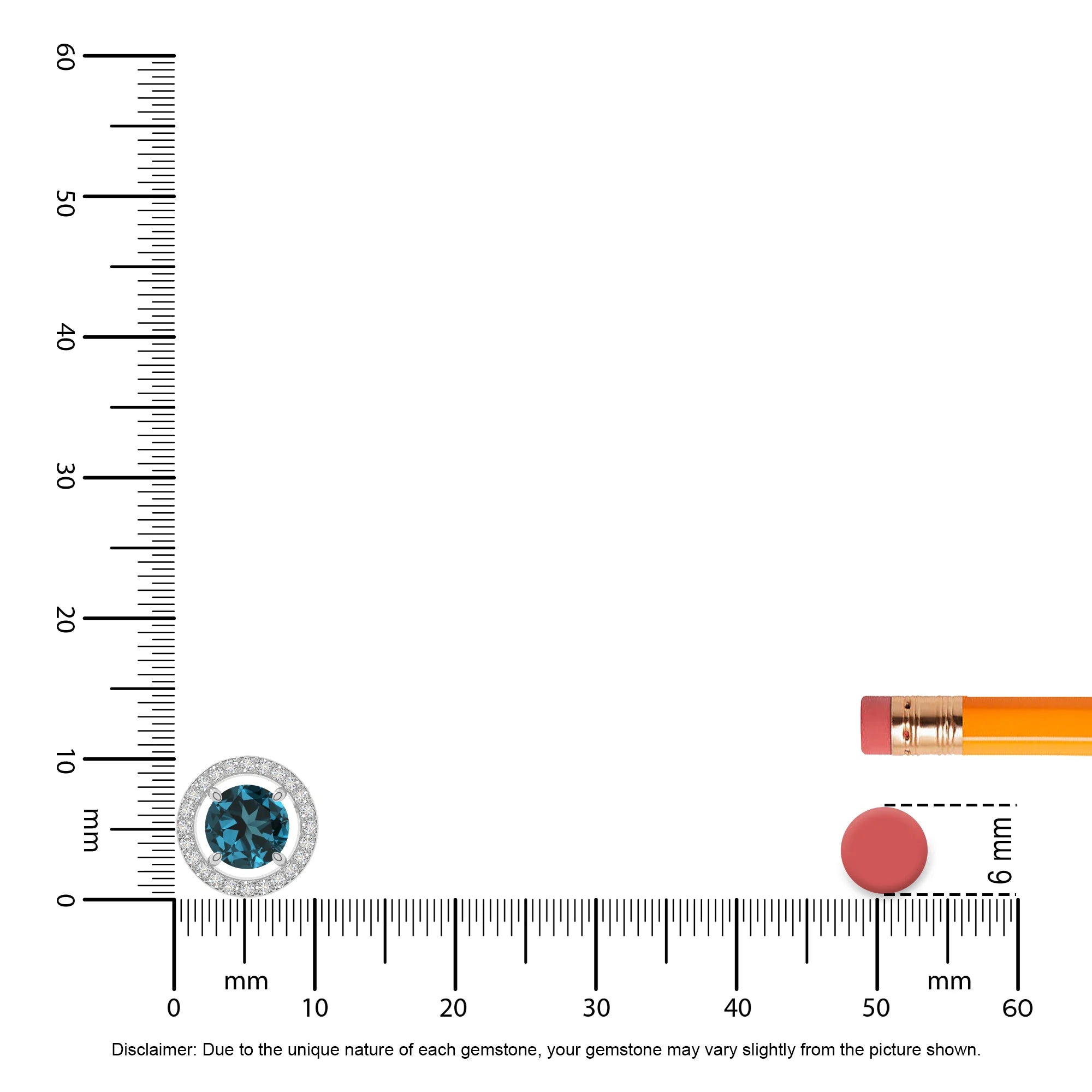 natural london-blue-topaz solitaire halo necklaces in sterling silver 