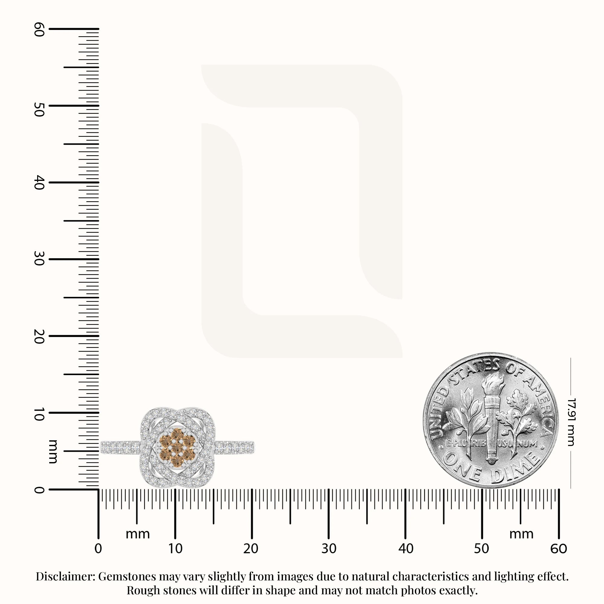 natural citrine infinity promise rings in sterling silver 