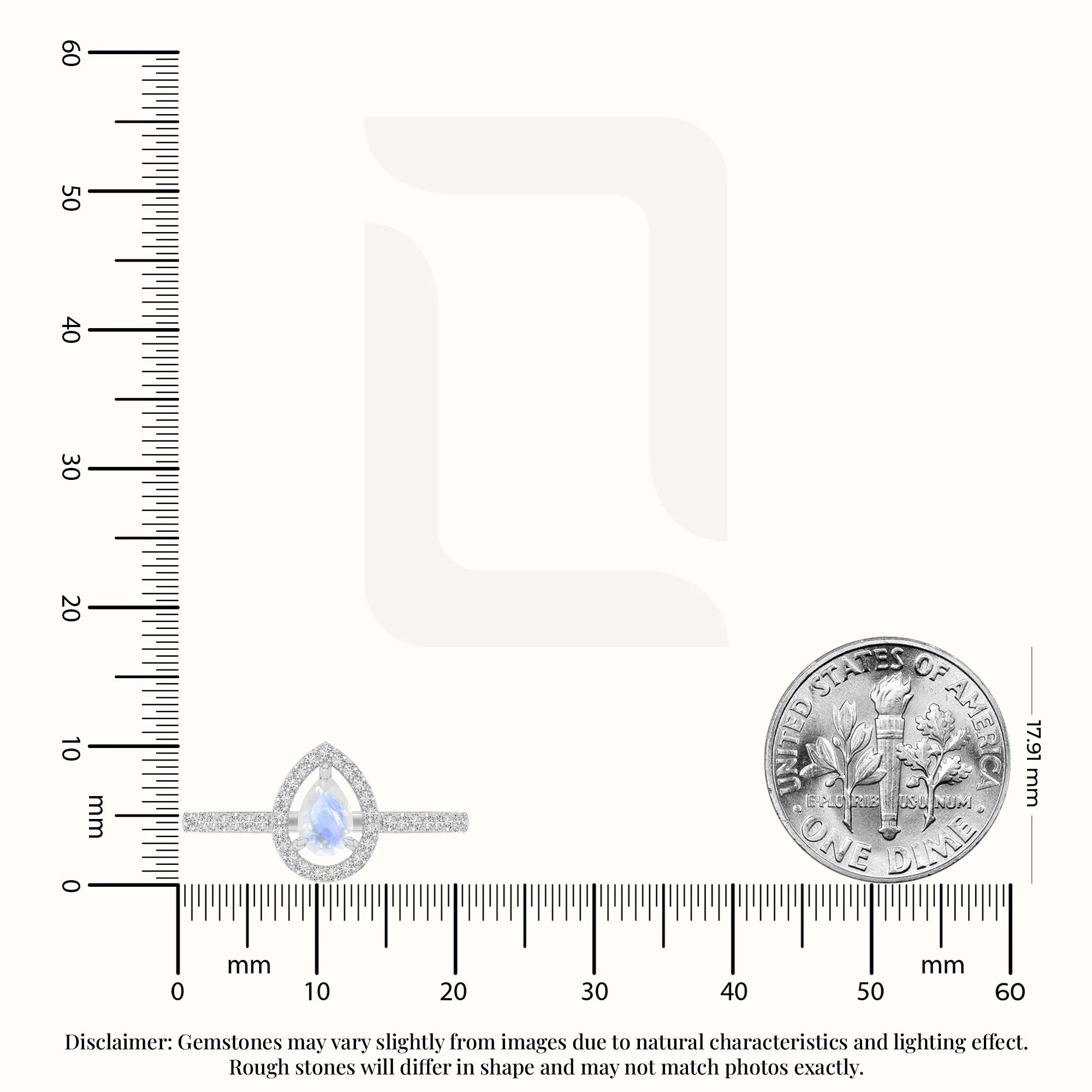 natural rainbow moonstone solitaire halo engagement rings in sterling silver 