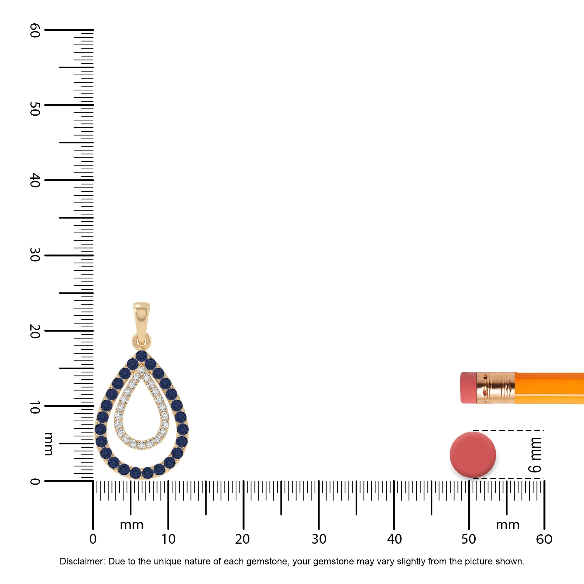 natural blue-sapphire infinity love knot necklaces in yellow gold vermeil 