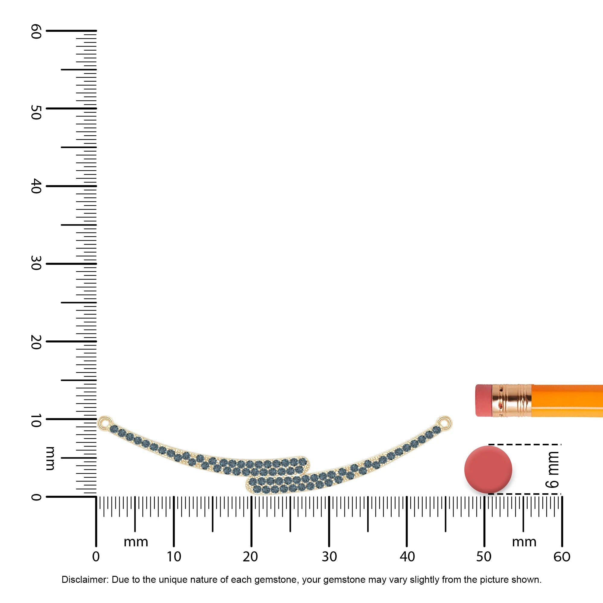 natural london-blue-topaz bypass curved bar necklaces in yellow gold vermeil 