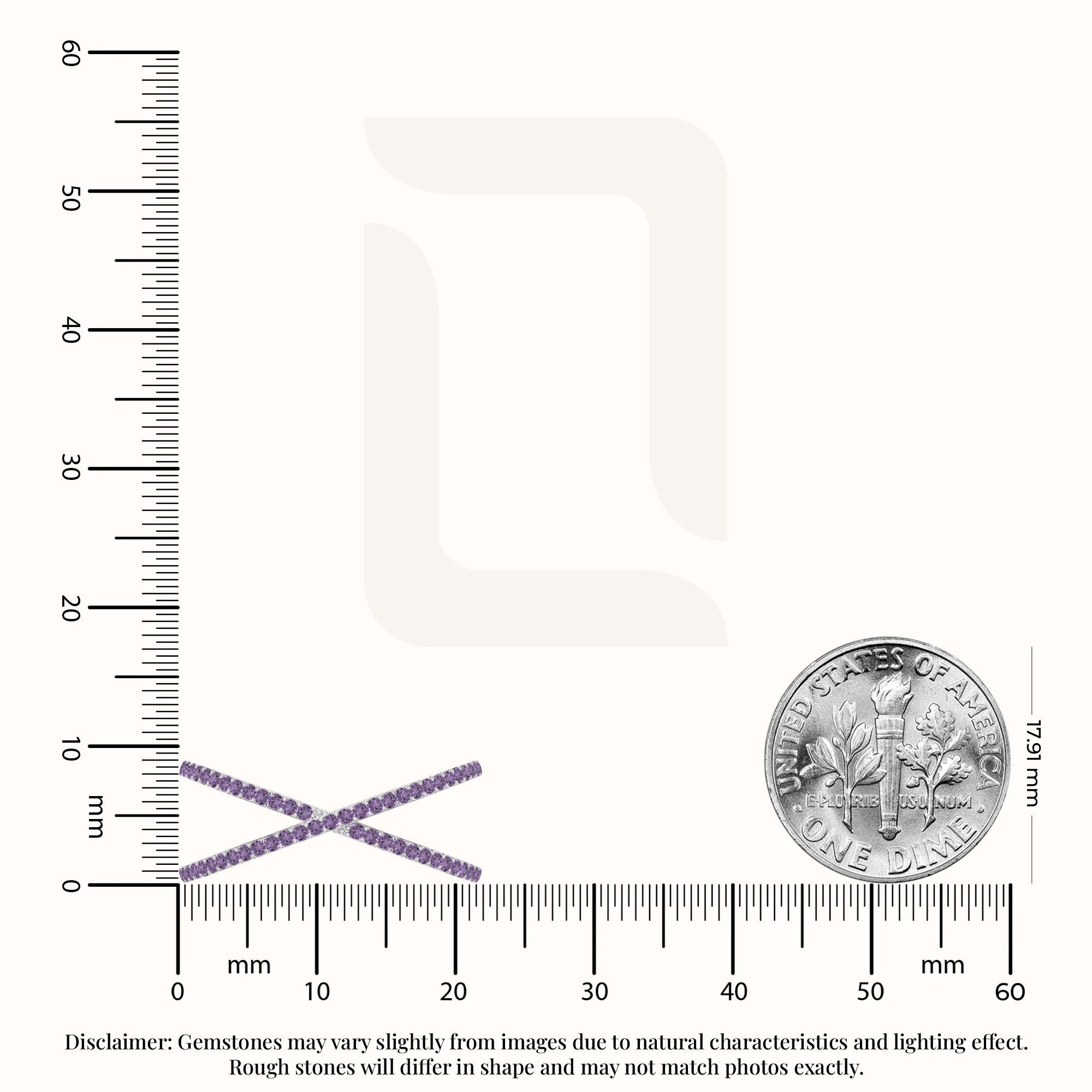 natural amethyst criss cross band rings in sterling silver 