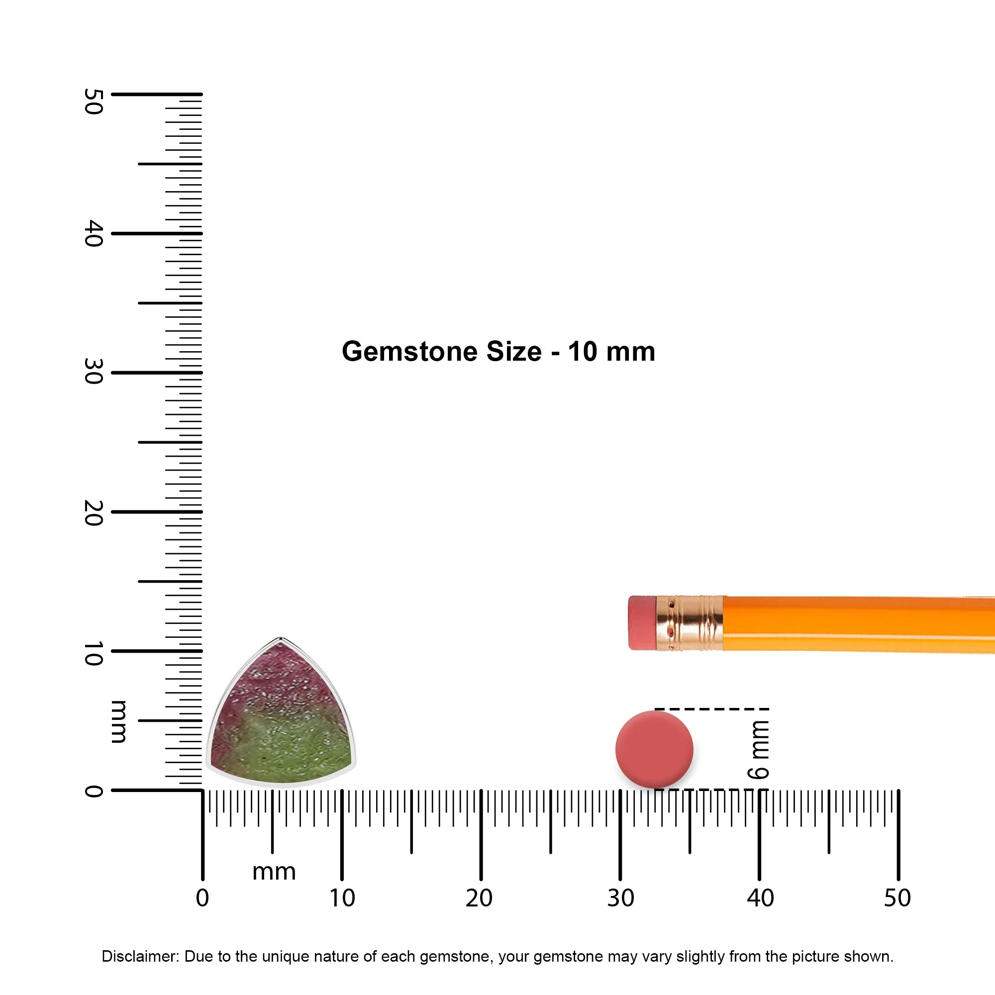 natural ruby-zoisite trillion shape pendant necklace