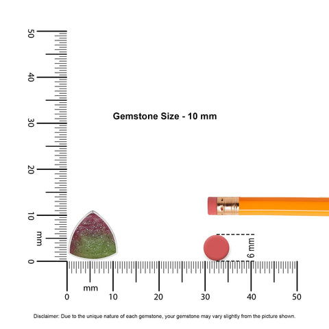 natural ruby-zoisite trillion shape pendant necklace