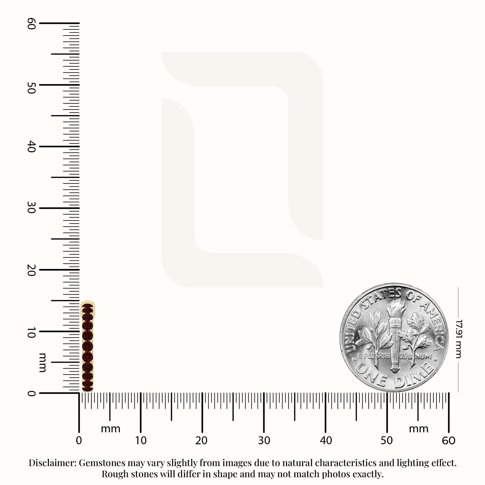 natural garnet hoop earrings in yellow gold vermeil 