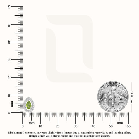 natural peridot halo stud earrings in sterling silver 