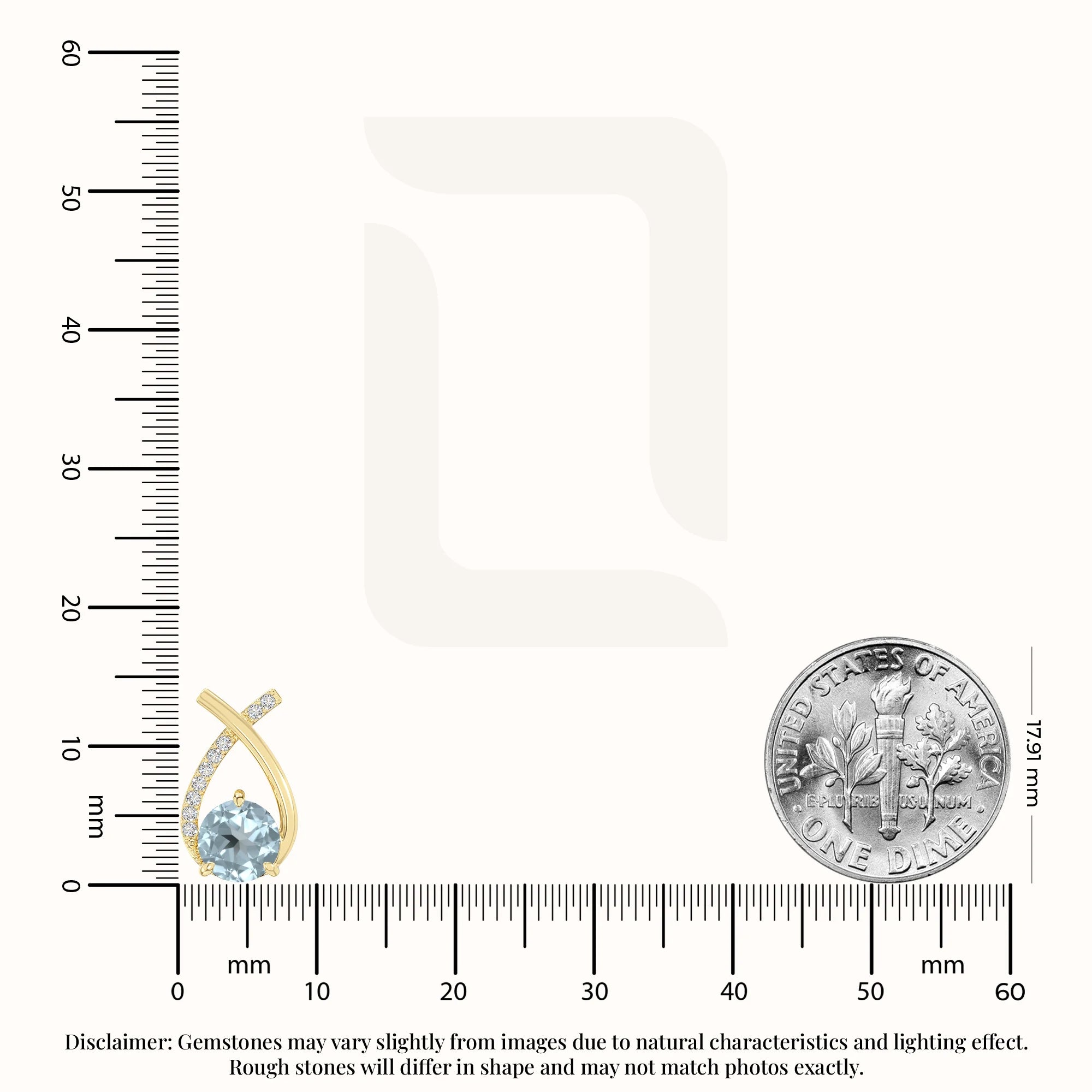 natural aquamarine fishtail stud earrings in yellow gold vermeil 