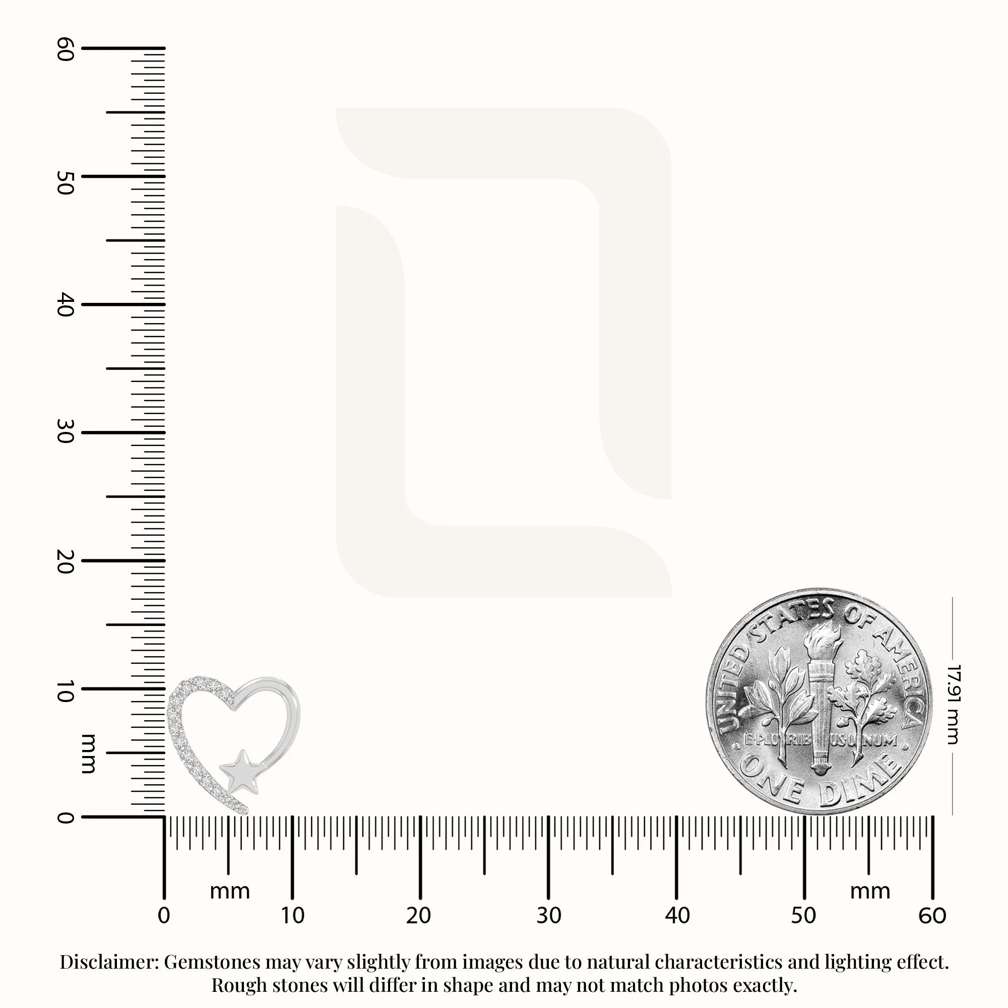 moissanite heart-star stud earrings in sterling silver 