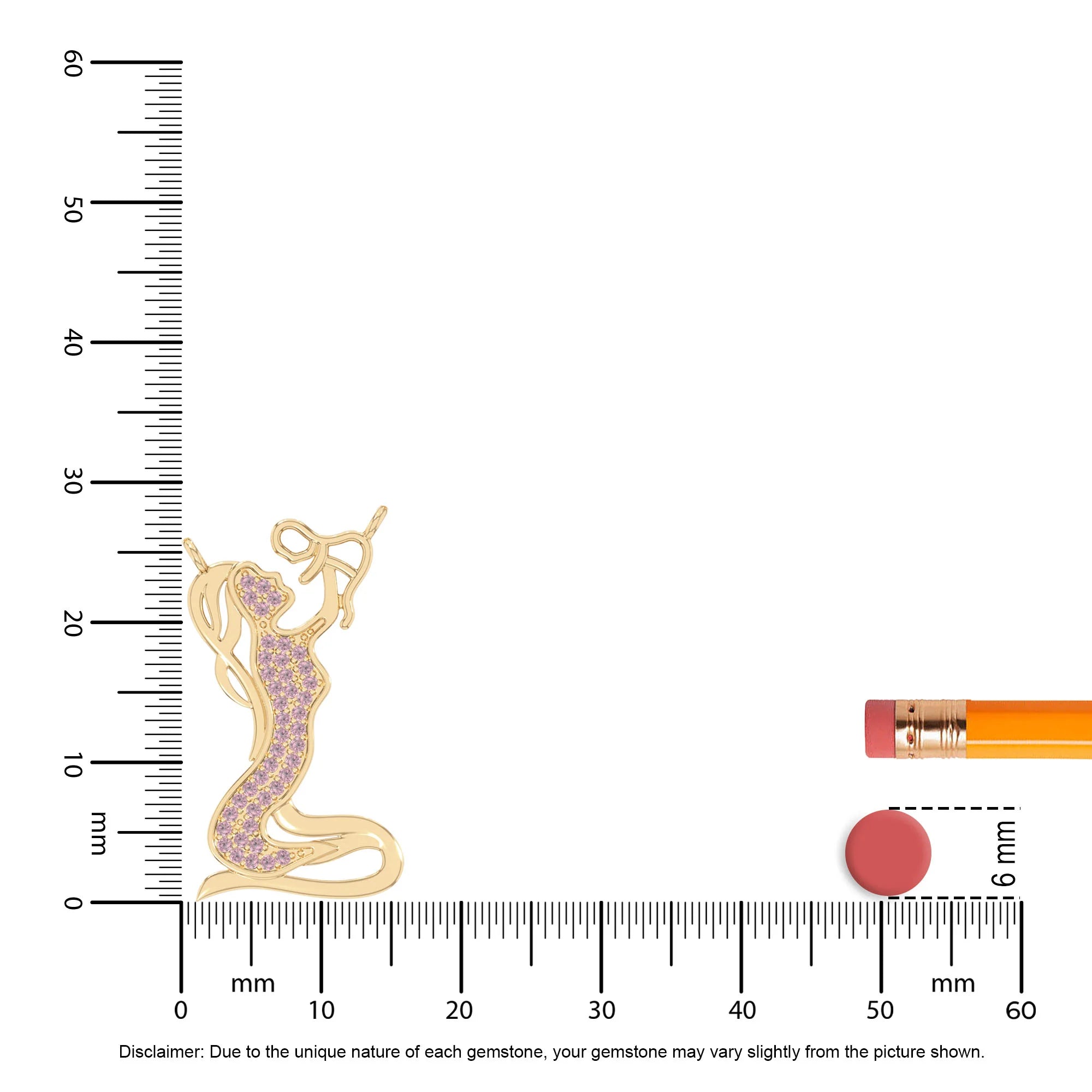 natural pink-tourmaline mother child necklaces in yellow gold vermeil 