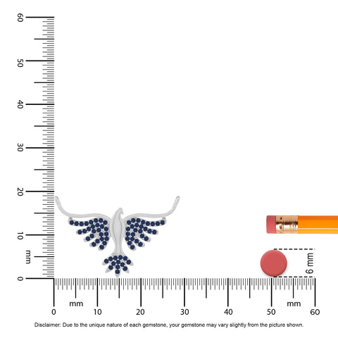 natural blue-sapphire phoenix eagle necklaces in sterling silver 