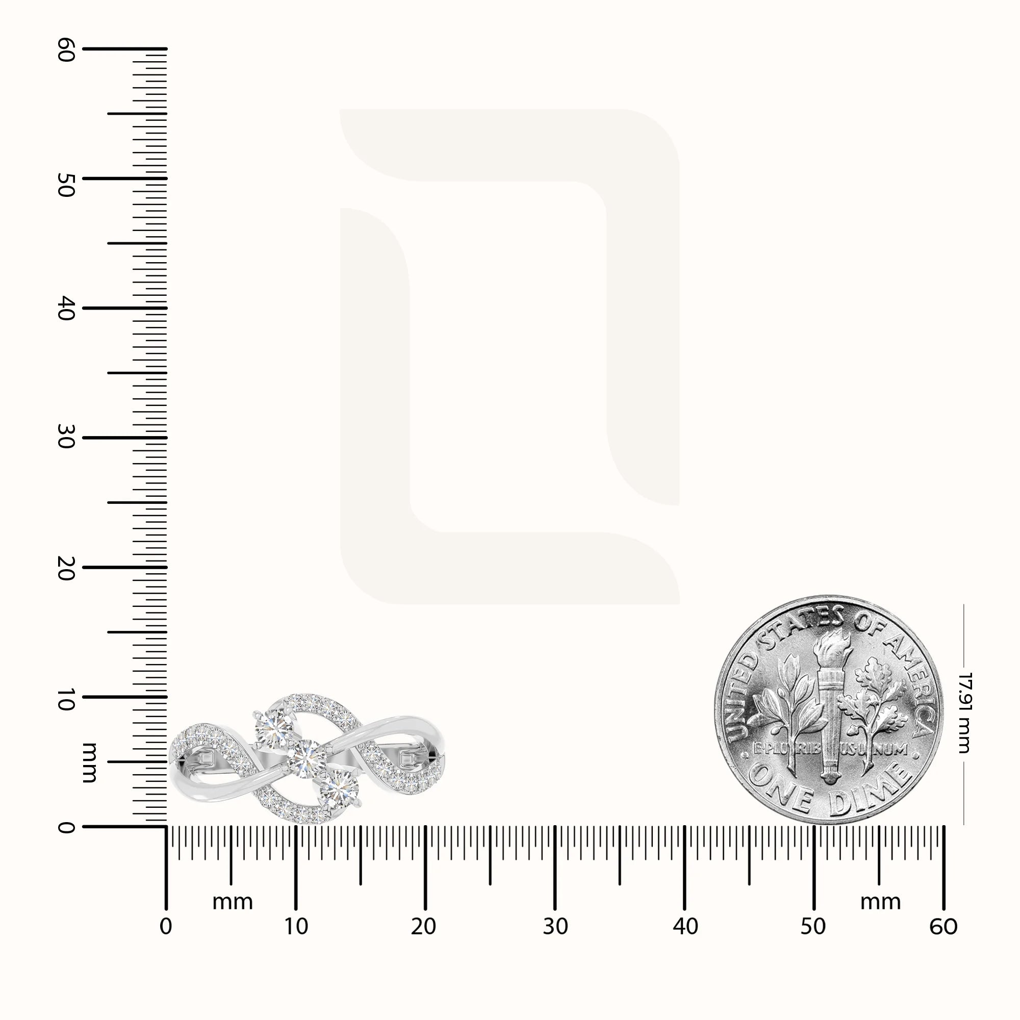 natural moissanite infinity promise rings in sterling silver 