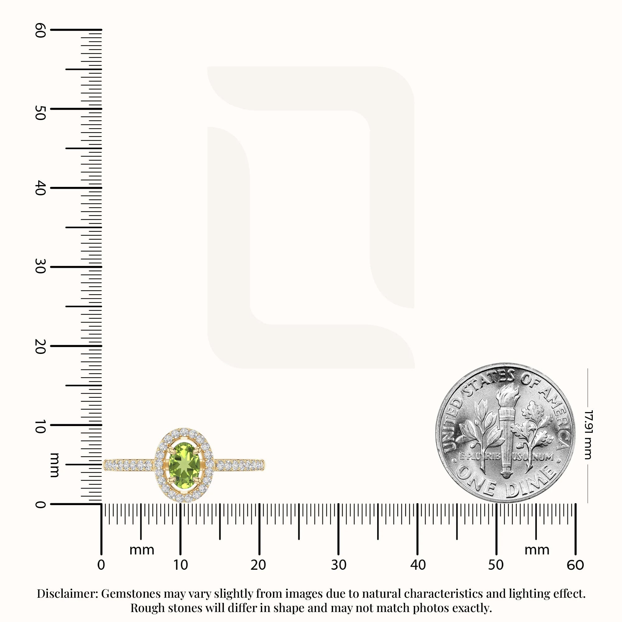 natural peridot solitaire halo engagement rings in yellow gold vermeil
