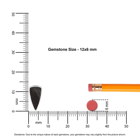 natural shungite bullet shape pendant necklace