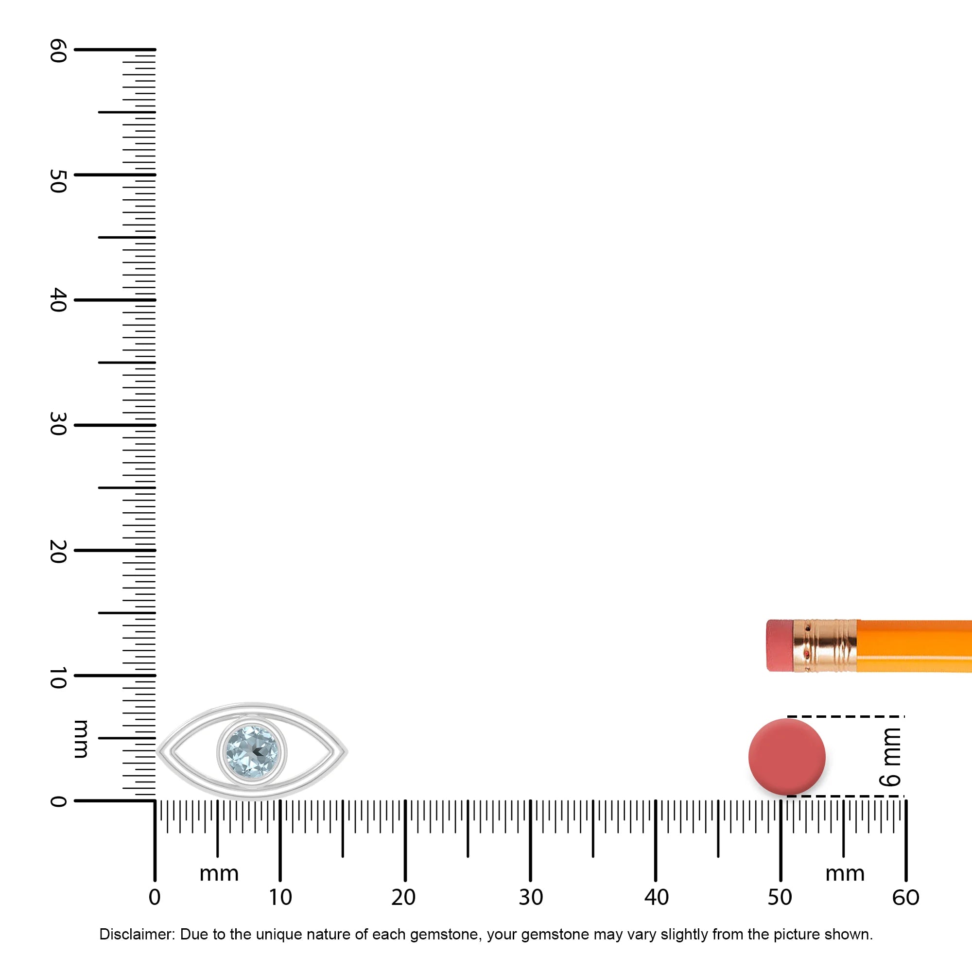 natural aquamarine evil eye necklaces in sterling silver 