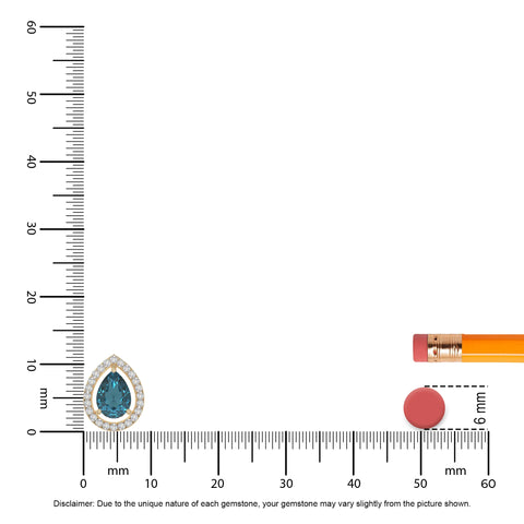 natural london-blue-topaz solitaire halo necklaces in yellow gold vermeil 