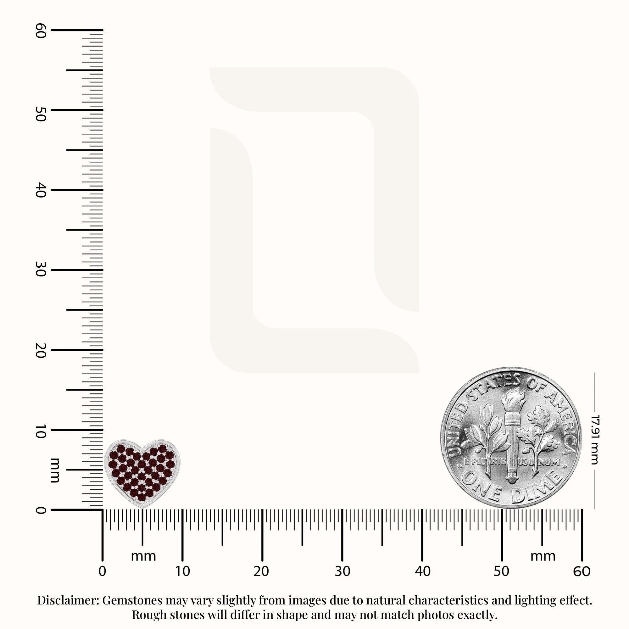 natural garnet heart stud earrings in sterling silver 