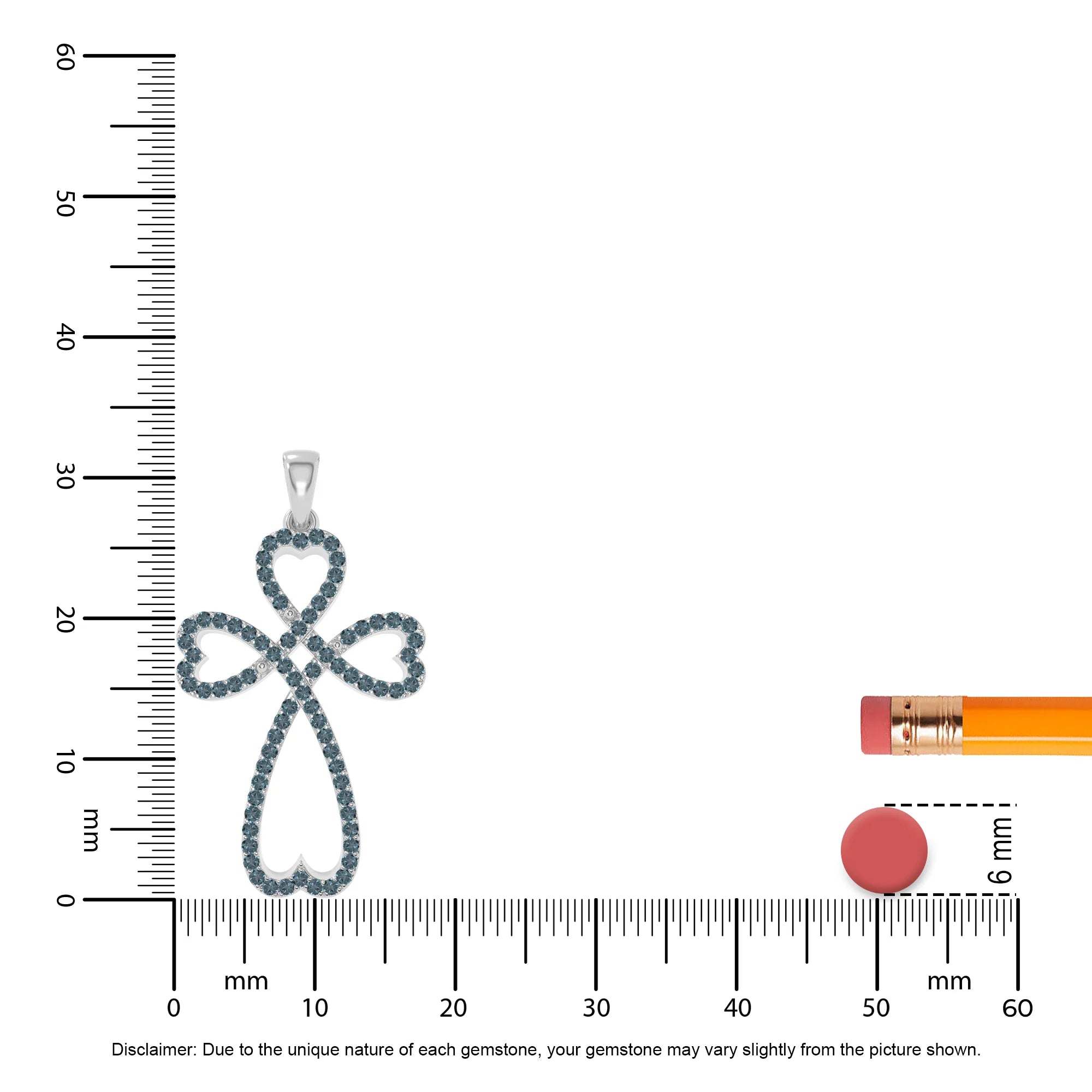 natural london-blue-topaz infinity cross necklaces in sterling silver 