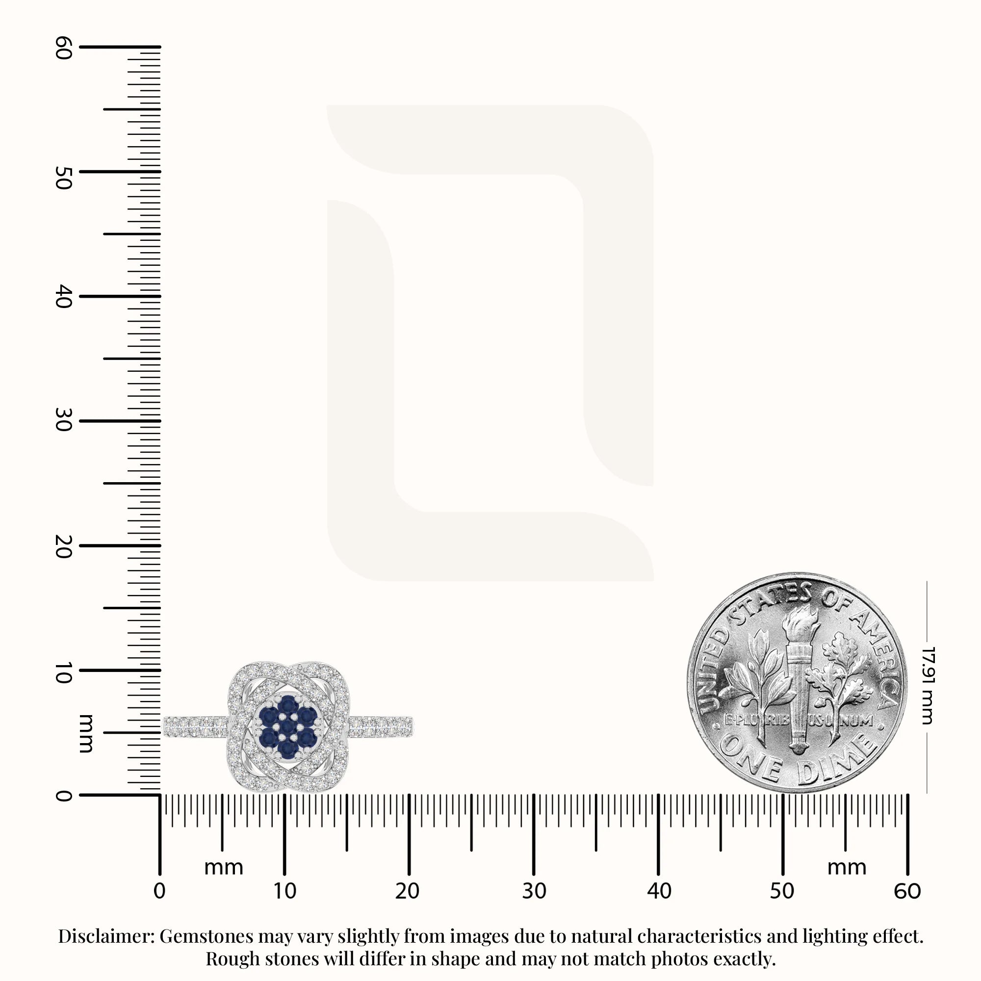 natural blue sapphire infinity promise rings in sterling silver 