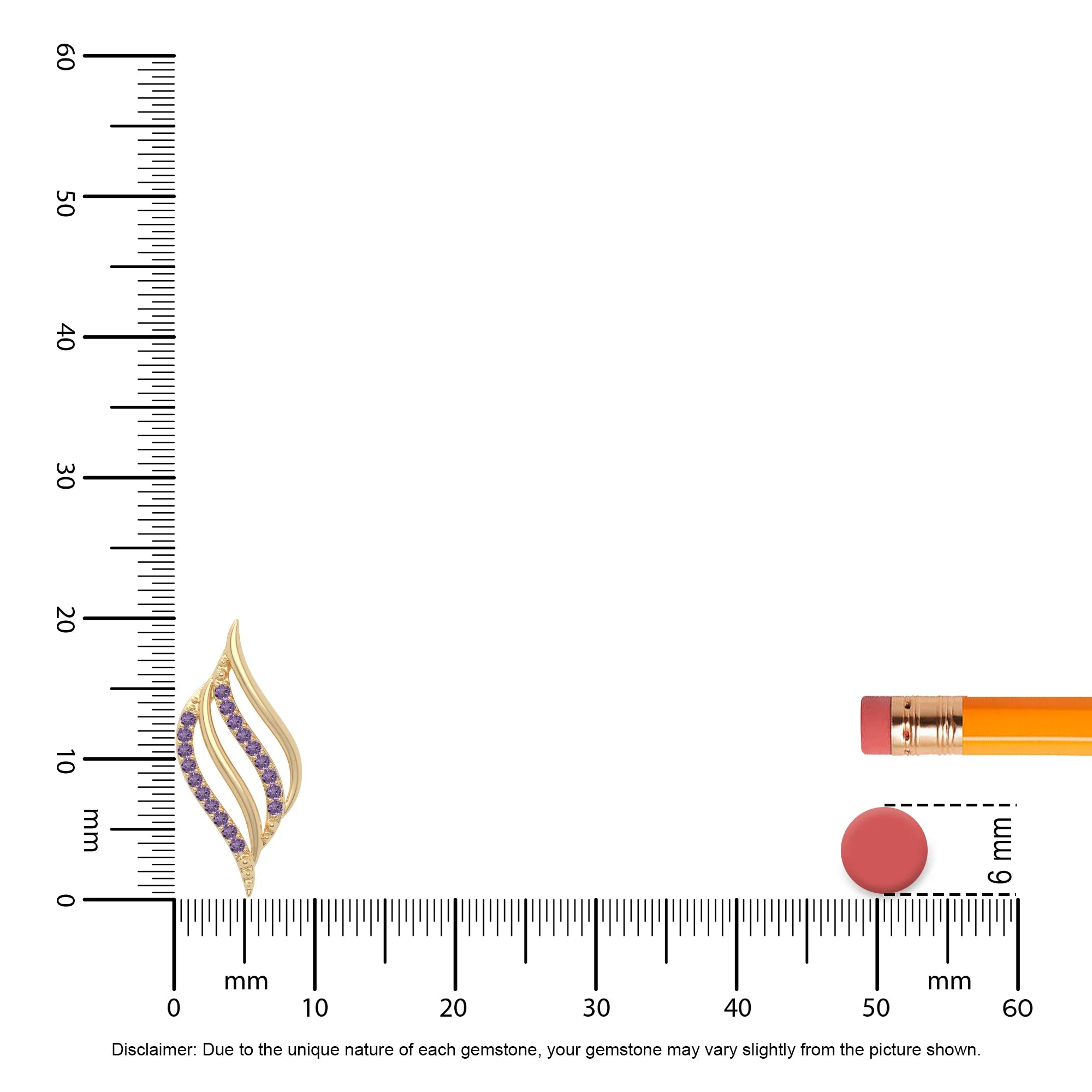 natural amethyst flame necklaces in yellow gold vermeil 