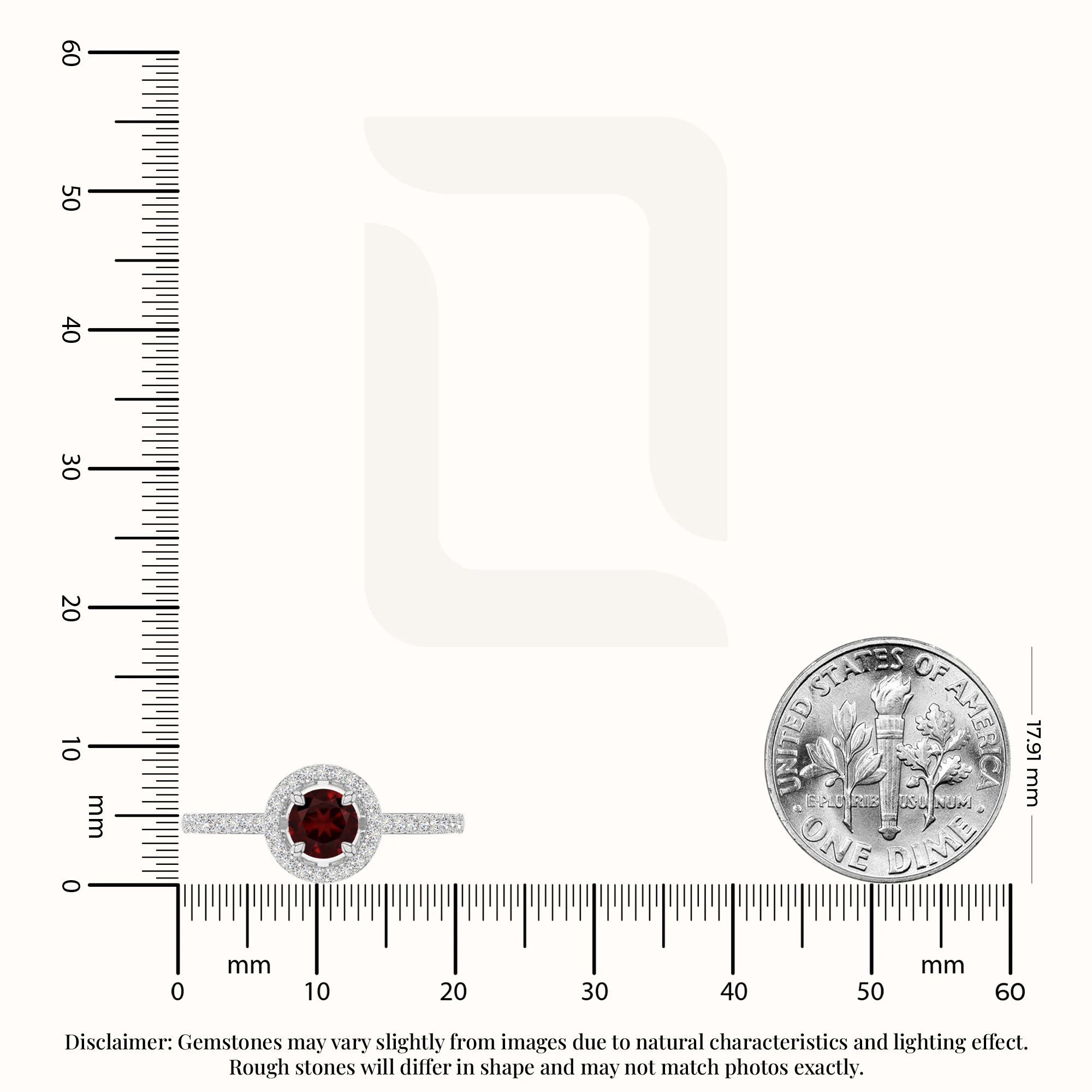 natural garnet solitaire halo engagement rings in sterling silver 