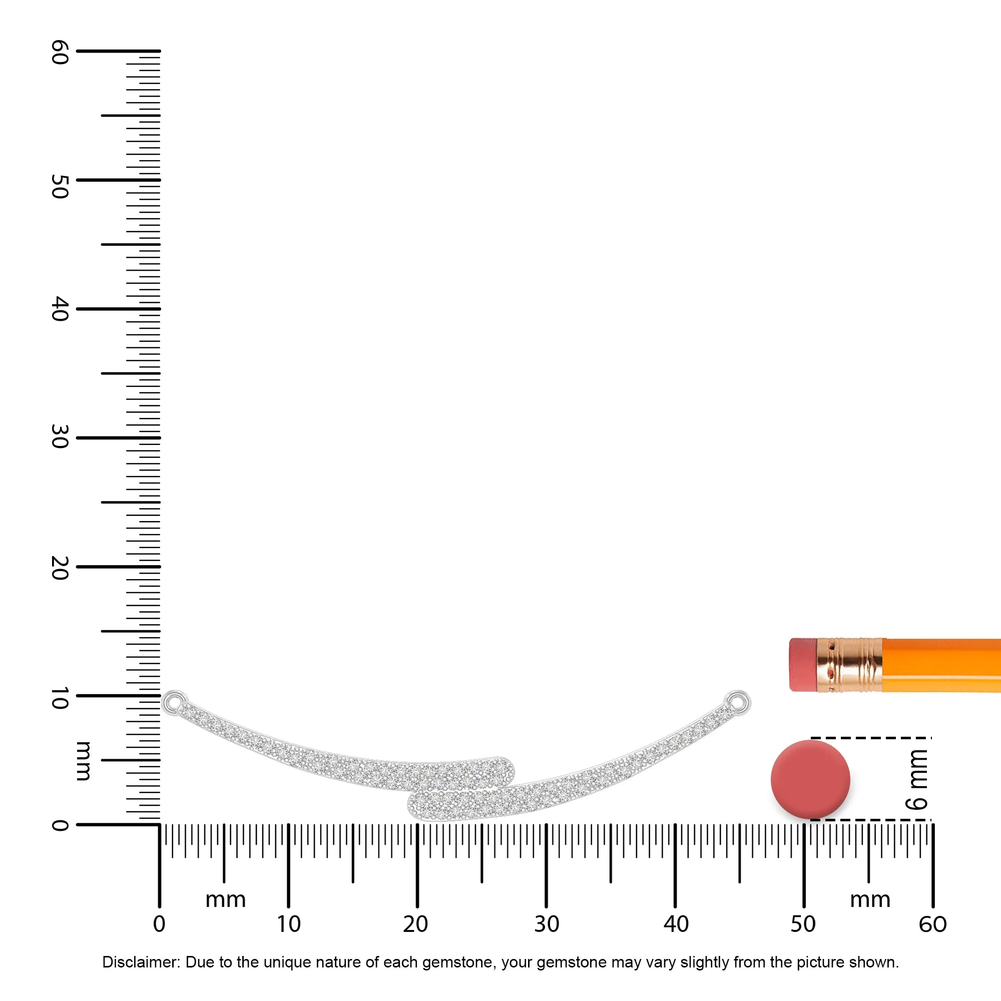 moissanite bypass curved bar necklaces in sterling silver 