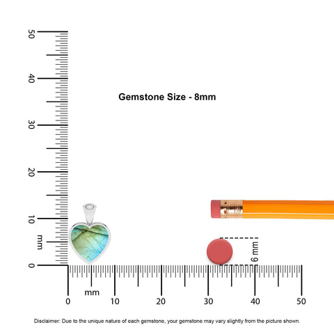 natural labradorite heart shape pendant necklace