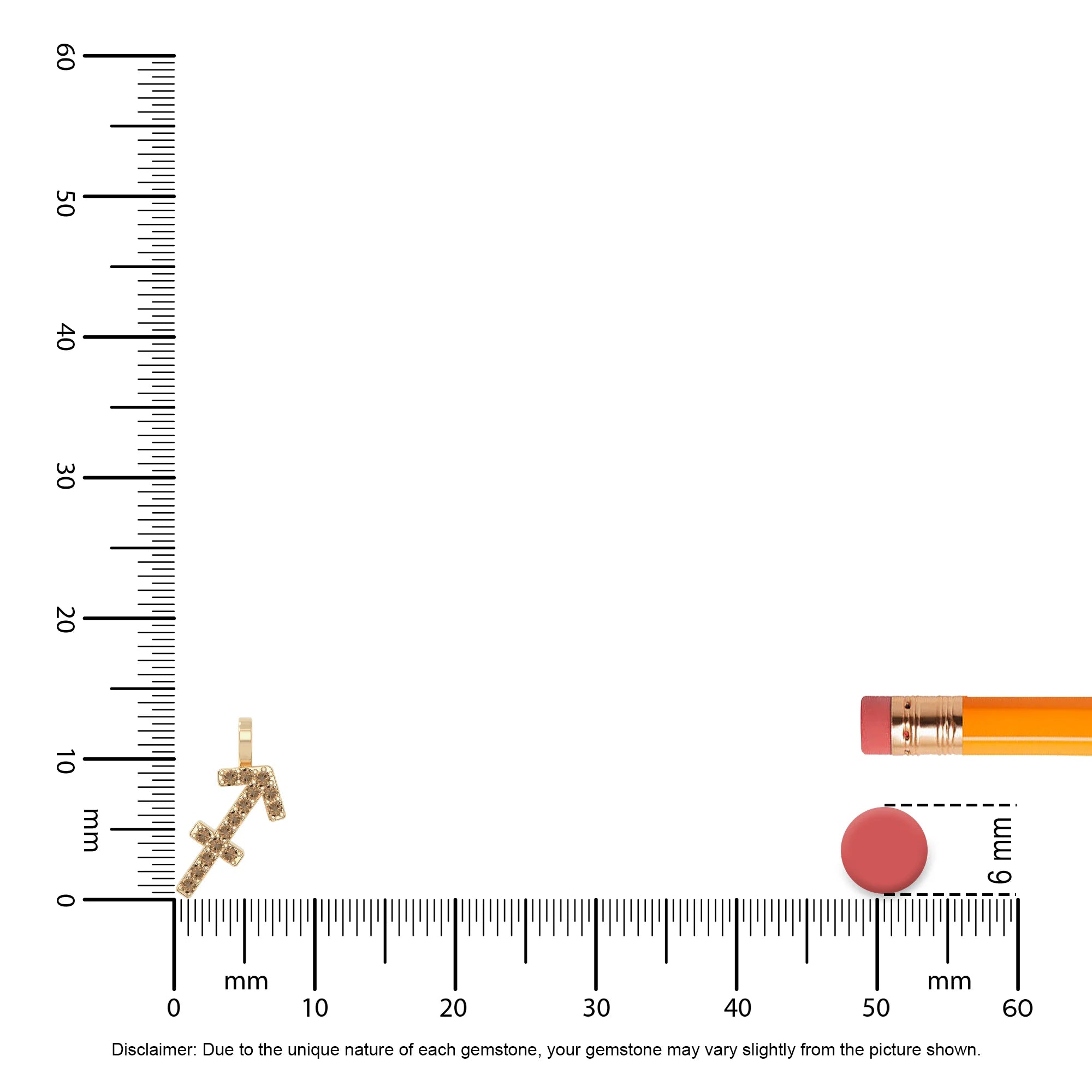 natural citrine sagittarius zodiac necklaces in yellow gold vermeil 