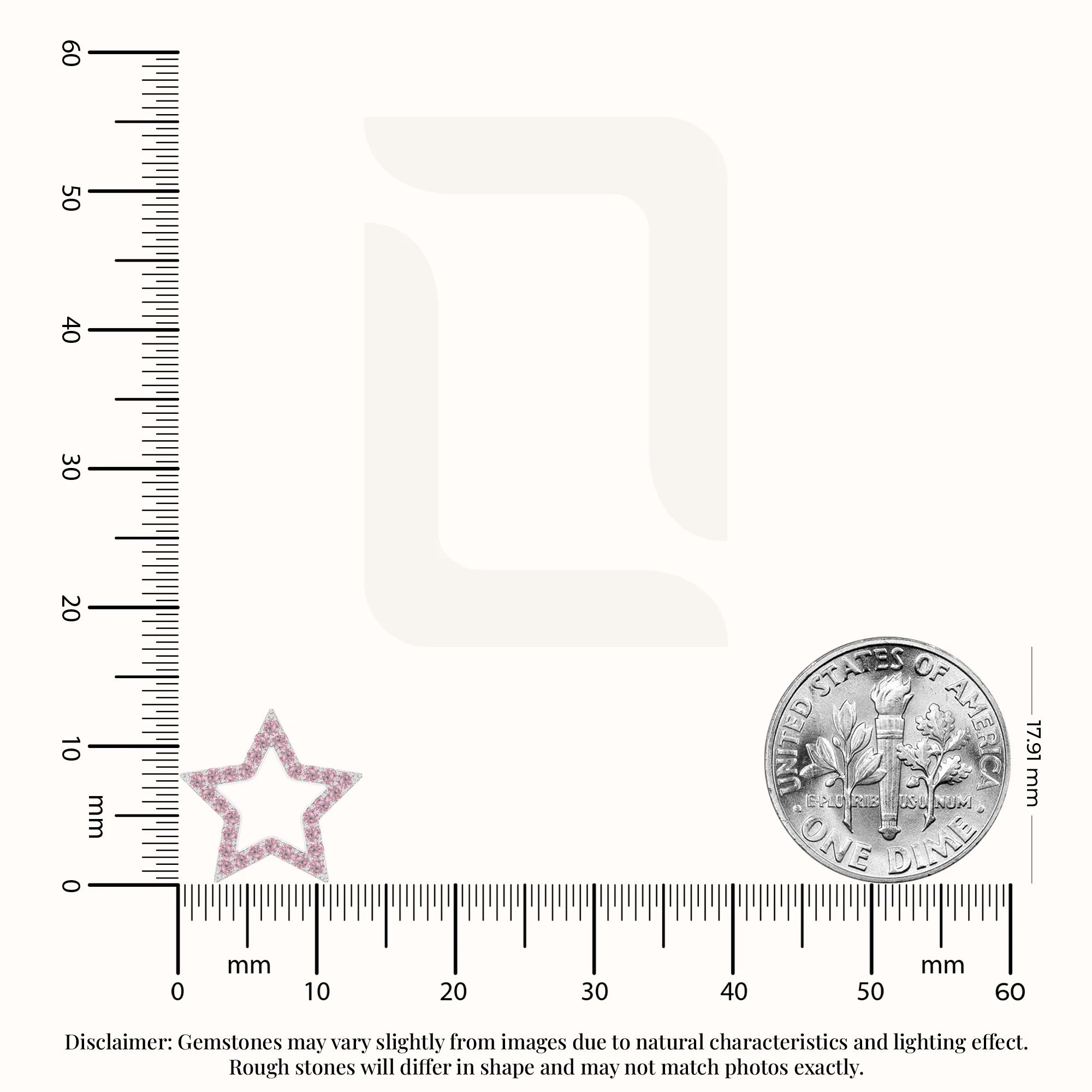 natural pink-tourmaline star stud earrings in sterling silver 