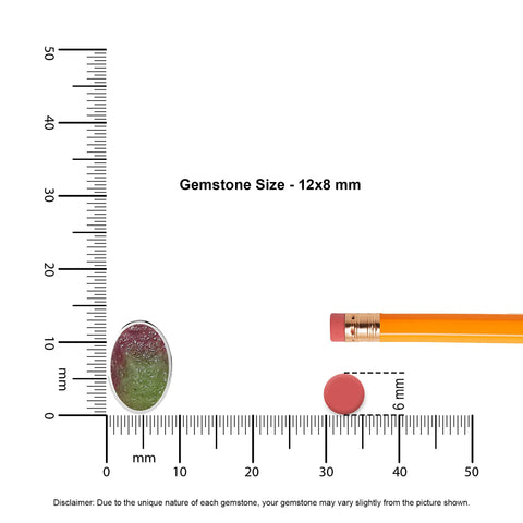 natural ruby-zoisite oval shape pendant necklace