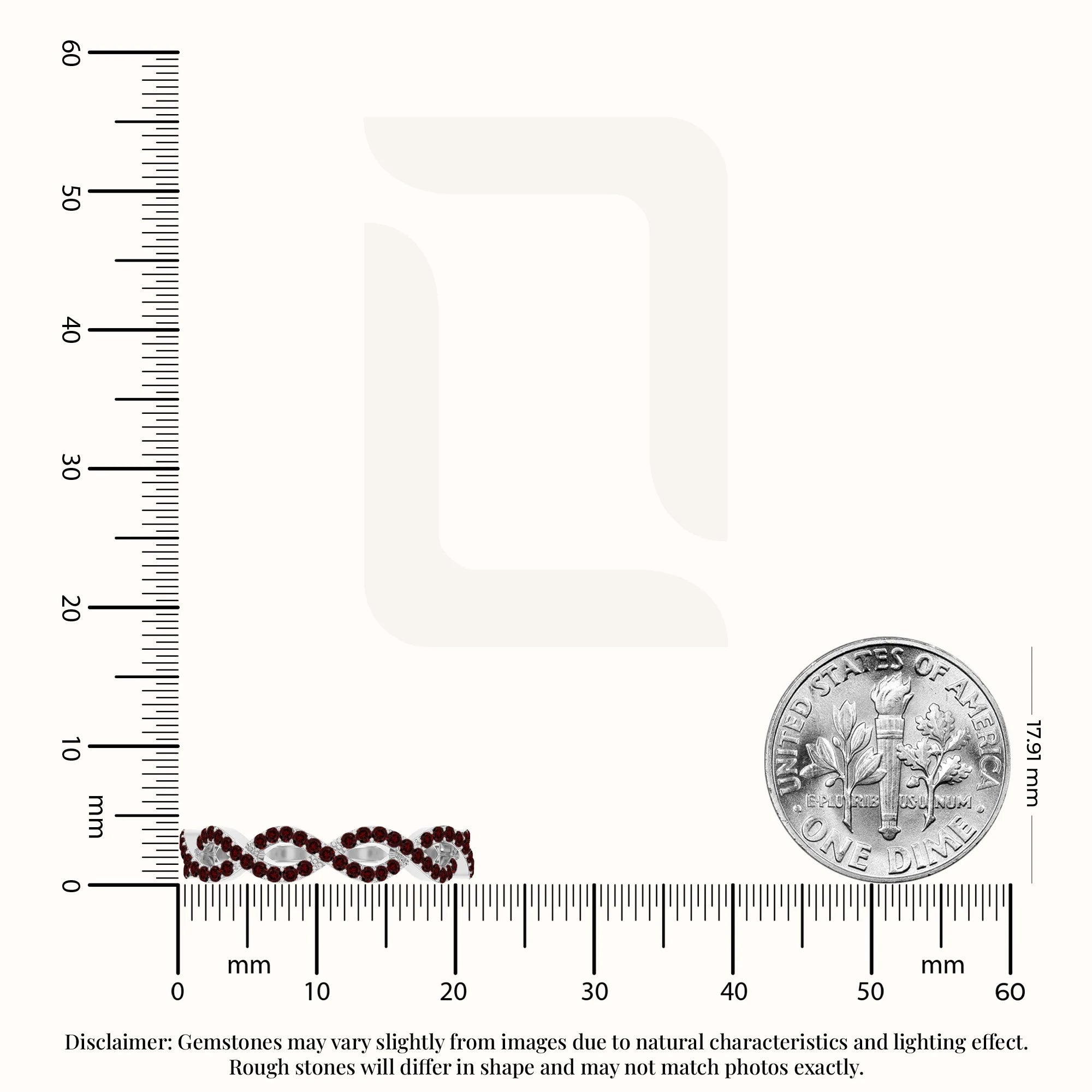 natural garnet twisted wedding band rings in sterling silver 