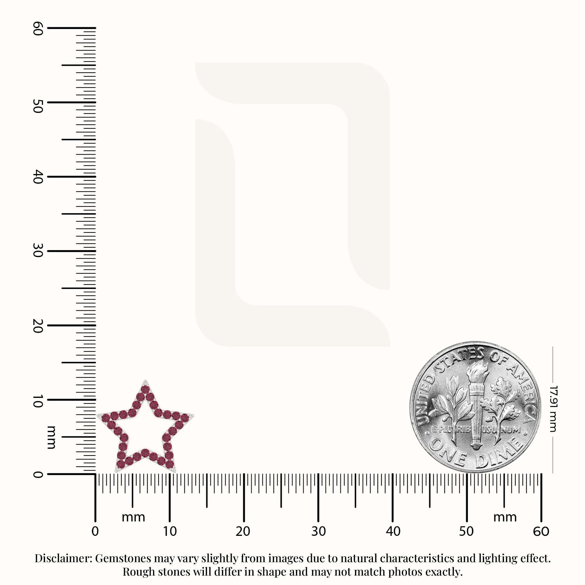 natural ruby star stud earrings in sterling silver 