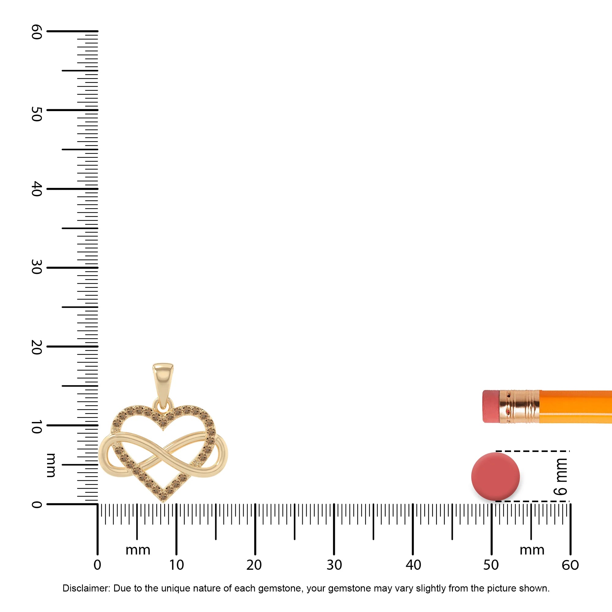 natural citrine infinity heart necklaces in yellow gold vermeil 