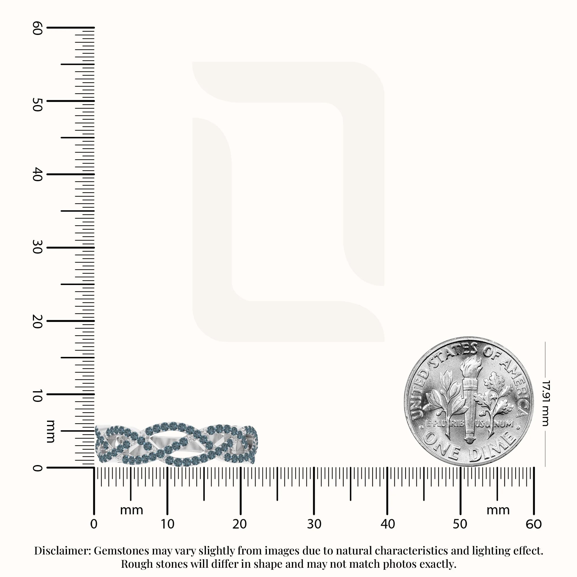 natural london blue topaz twisted braided wedding band rings in sterling silver 