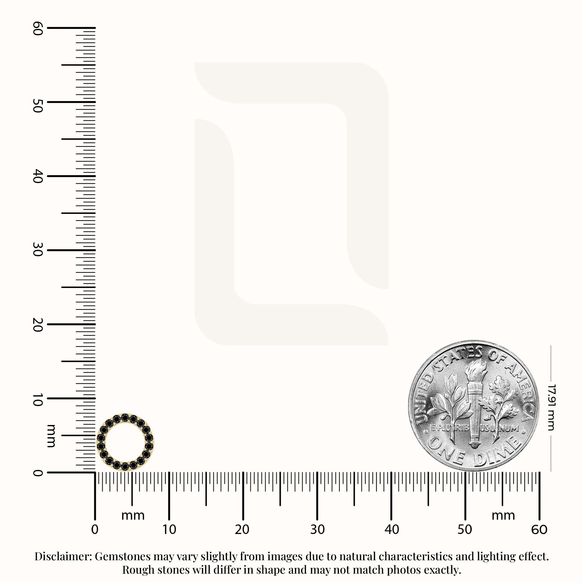 natural black-onyx circle stud earrings in yellow gold vermeil 