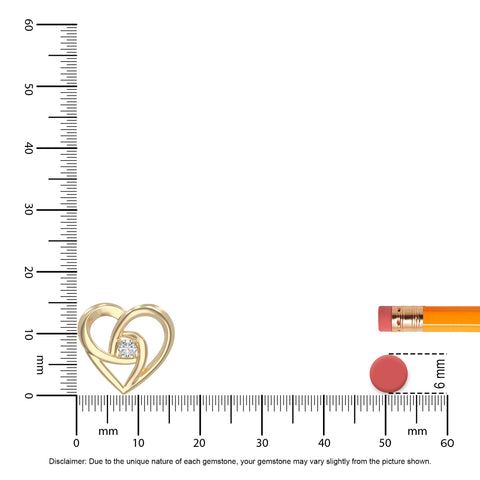 moissanite floral heart necklaces in yellow gold vermeil 