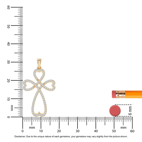 moissanite infinity cross necklaces in yellow gold vermeil 