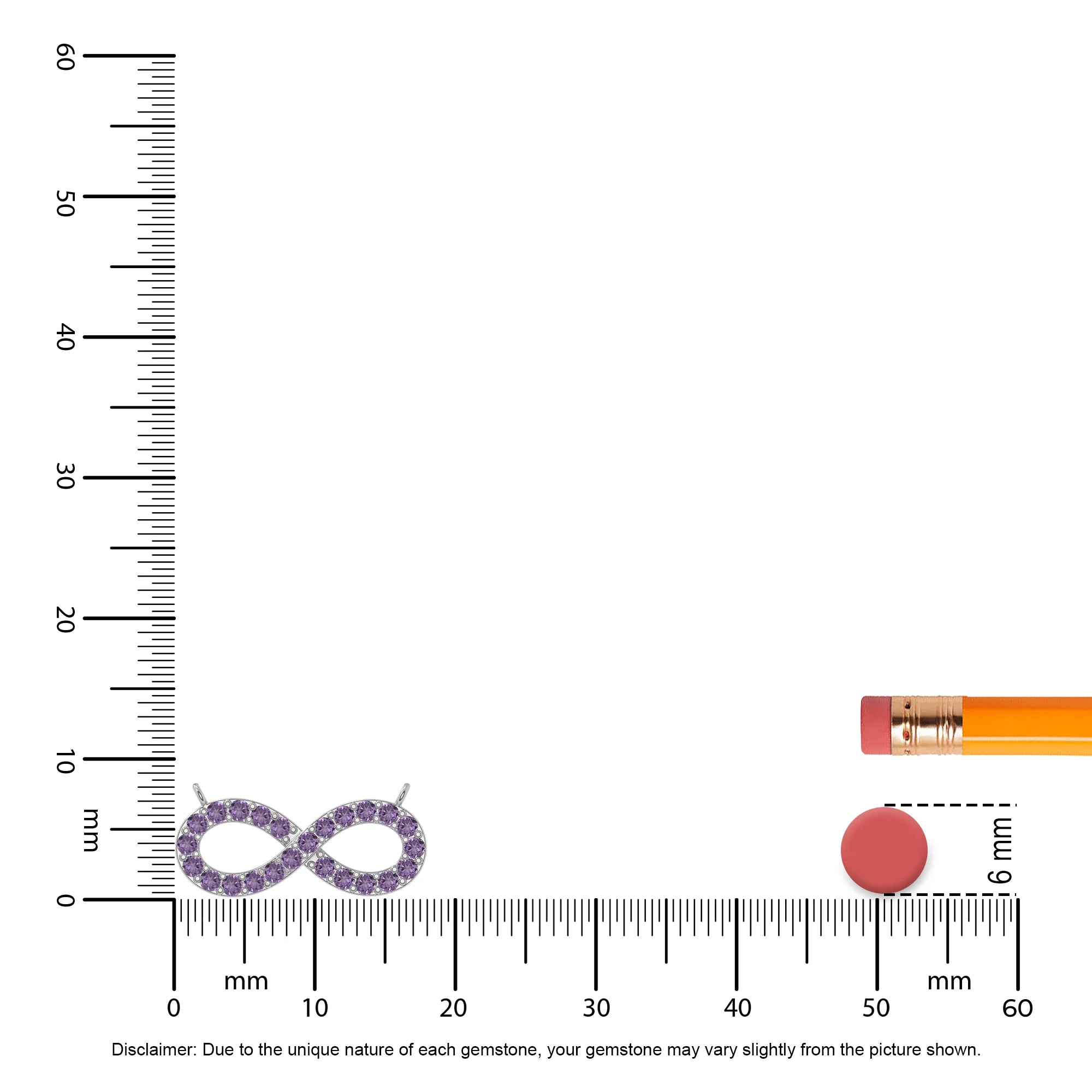 natural amethyst infinity necklaces in sterling silver 