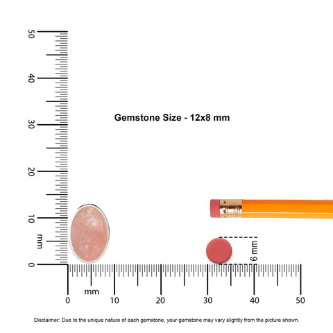 natural rose-quartz oval shape pendant necklace